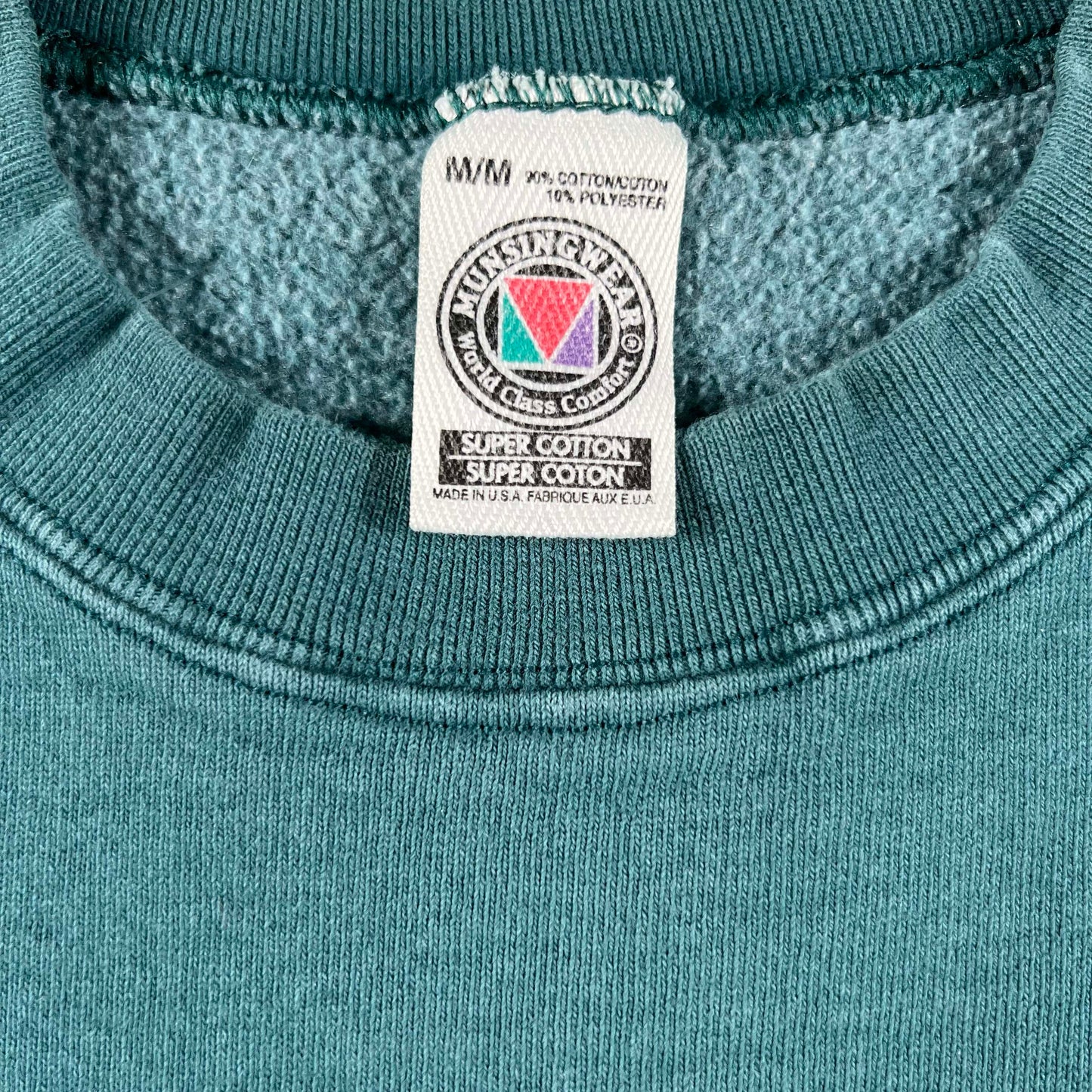 90s Super Heavyweight Blank Green Sweatshirts- SELECT SWEAT