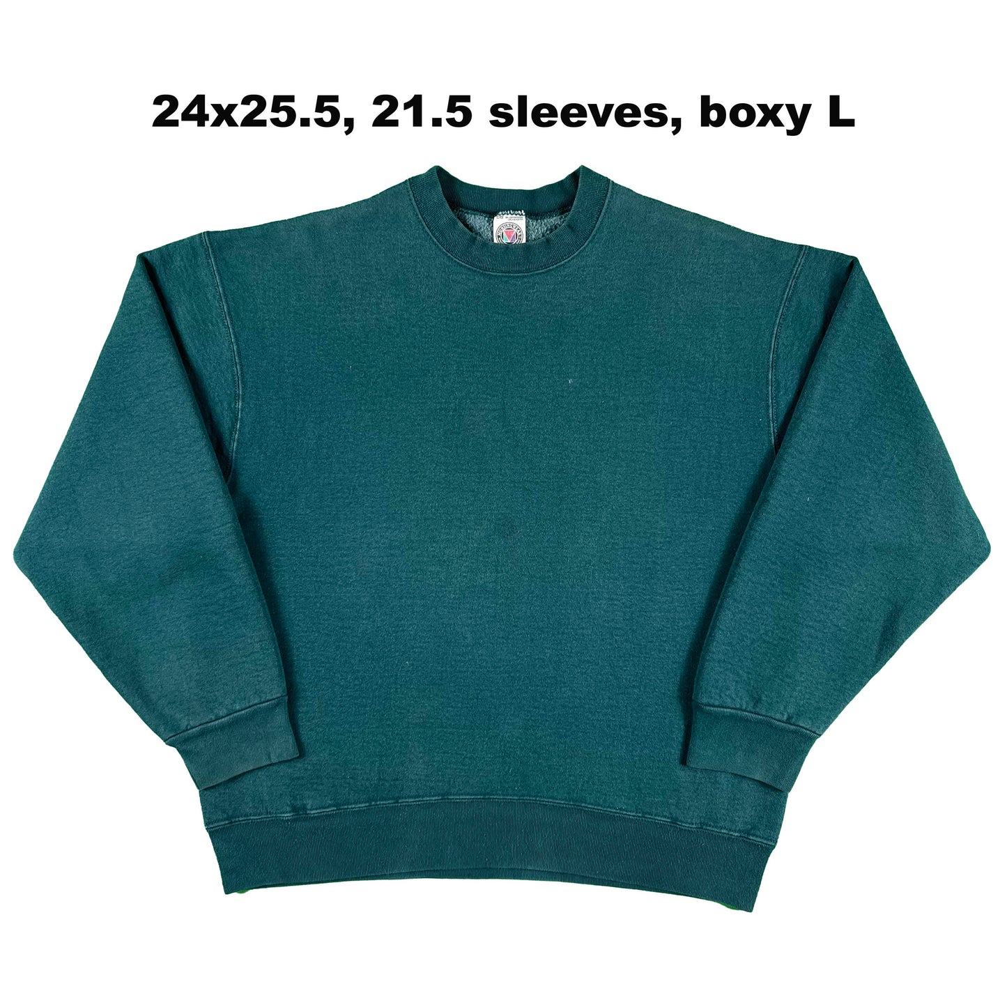 90s Super Heavyweight Blank Green Sweatshirts- SELECT SWEAT