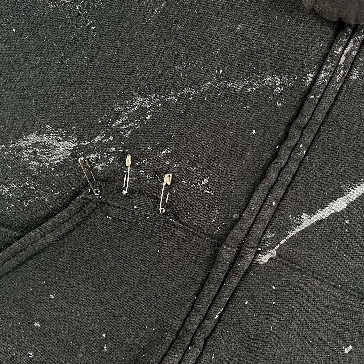 Black Safety Pin Painter's z/u Hoodie- M
