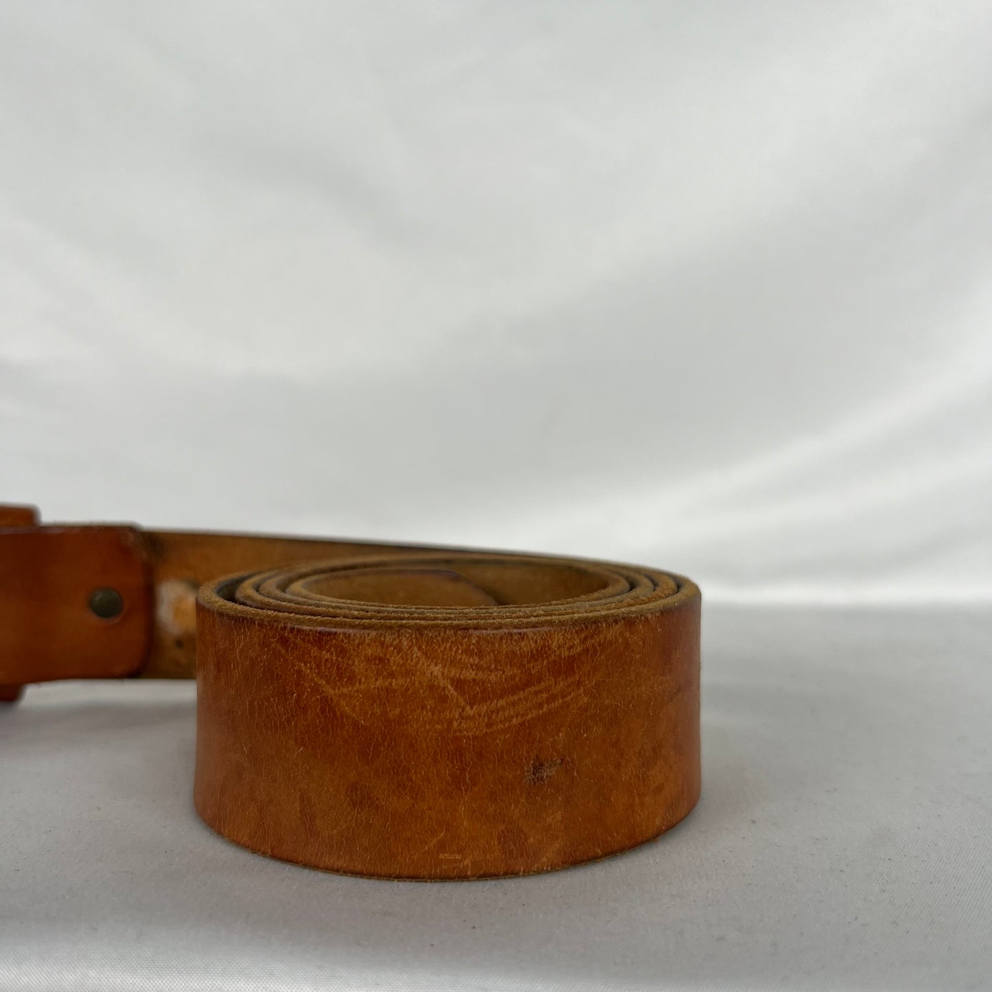 90s Old Navy Dark Tan Leather Belt- 34"