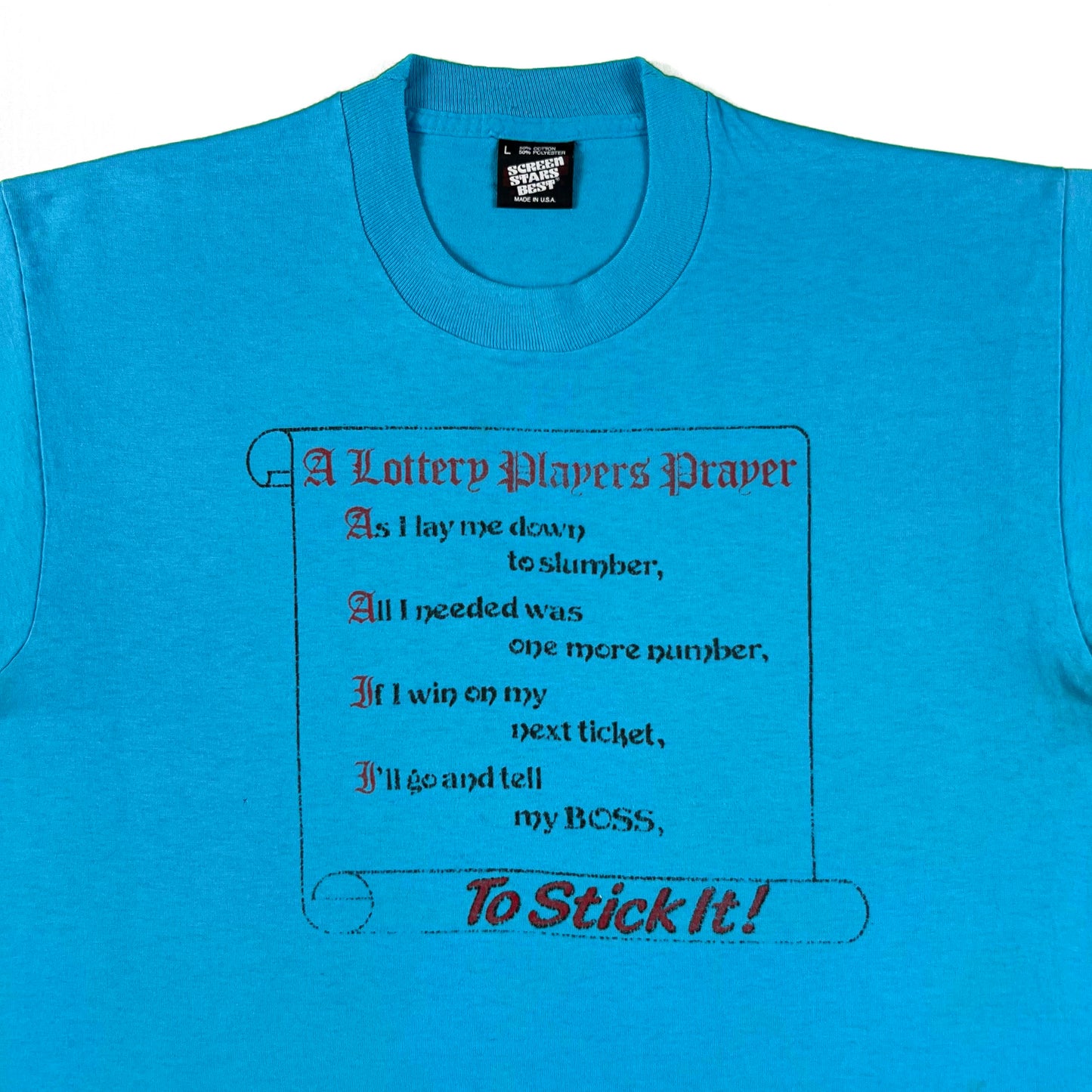 80s A Lottery Players Prayer Tee- M