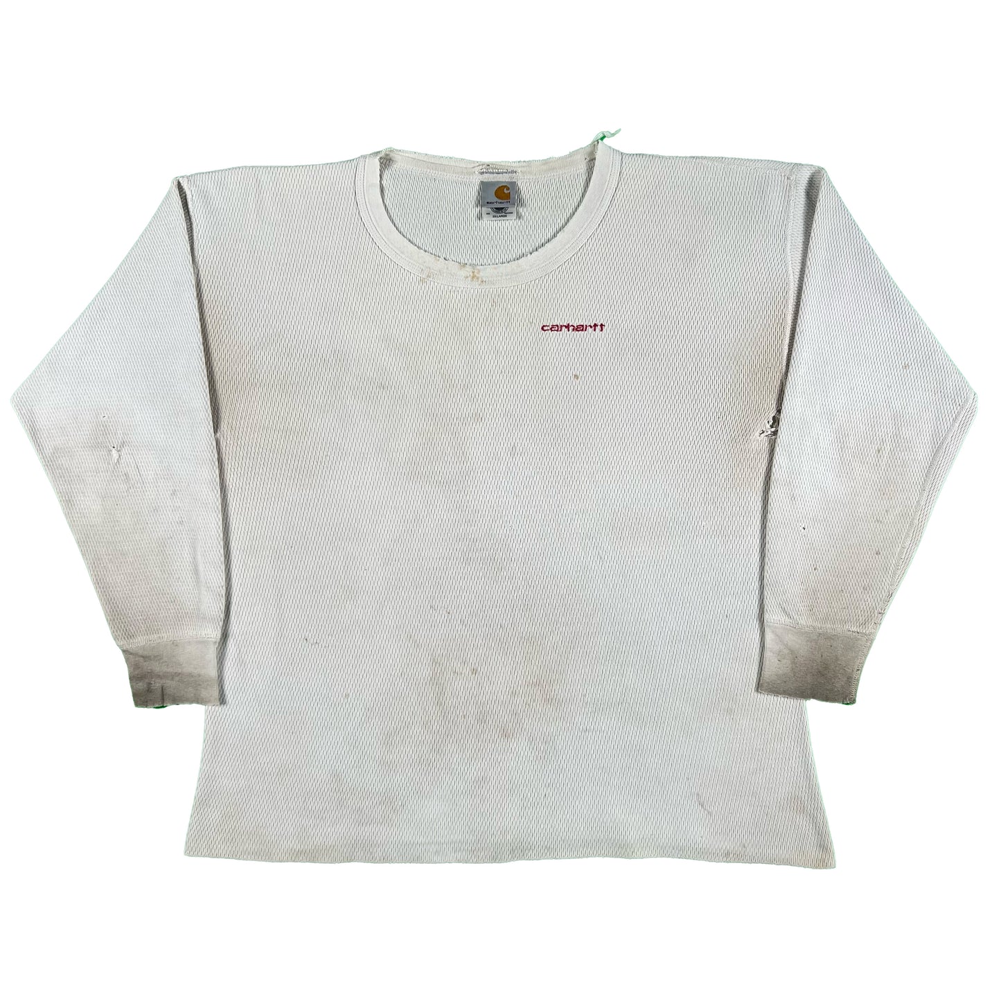 00s Carhartt Thrashed Waffle Knit Thermal- XL