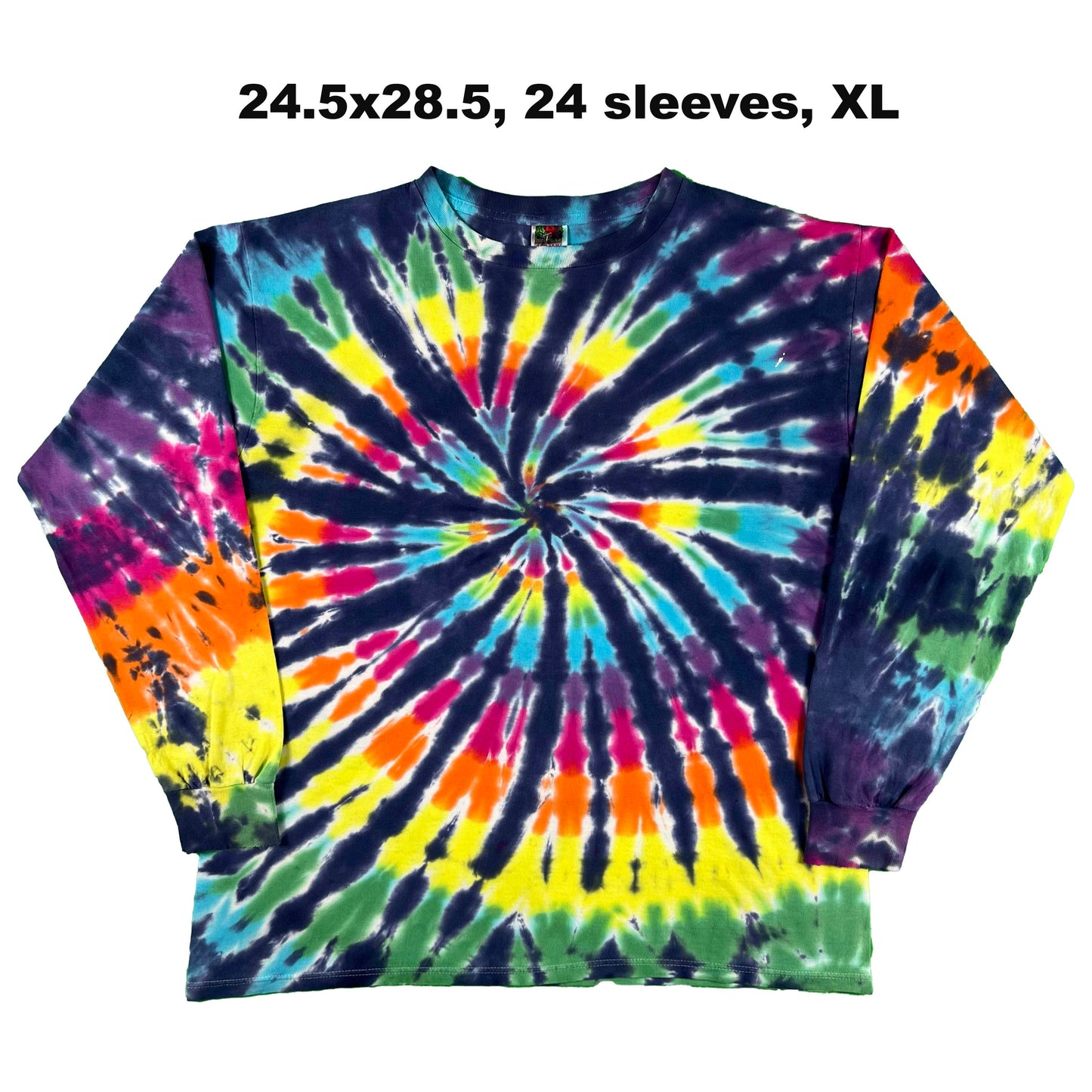 Vintage Blank Long Sleeve Tie Dye Tee- SELECT SHIRT