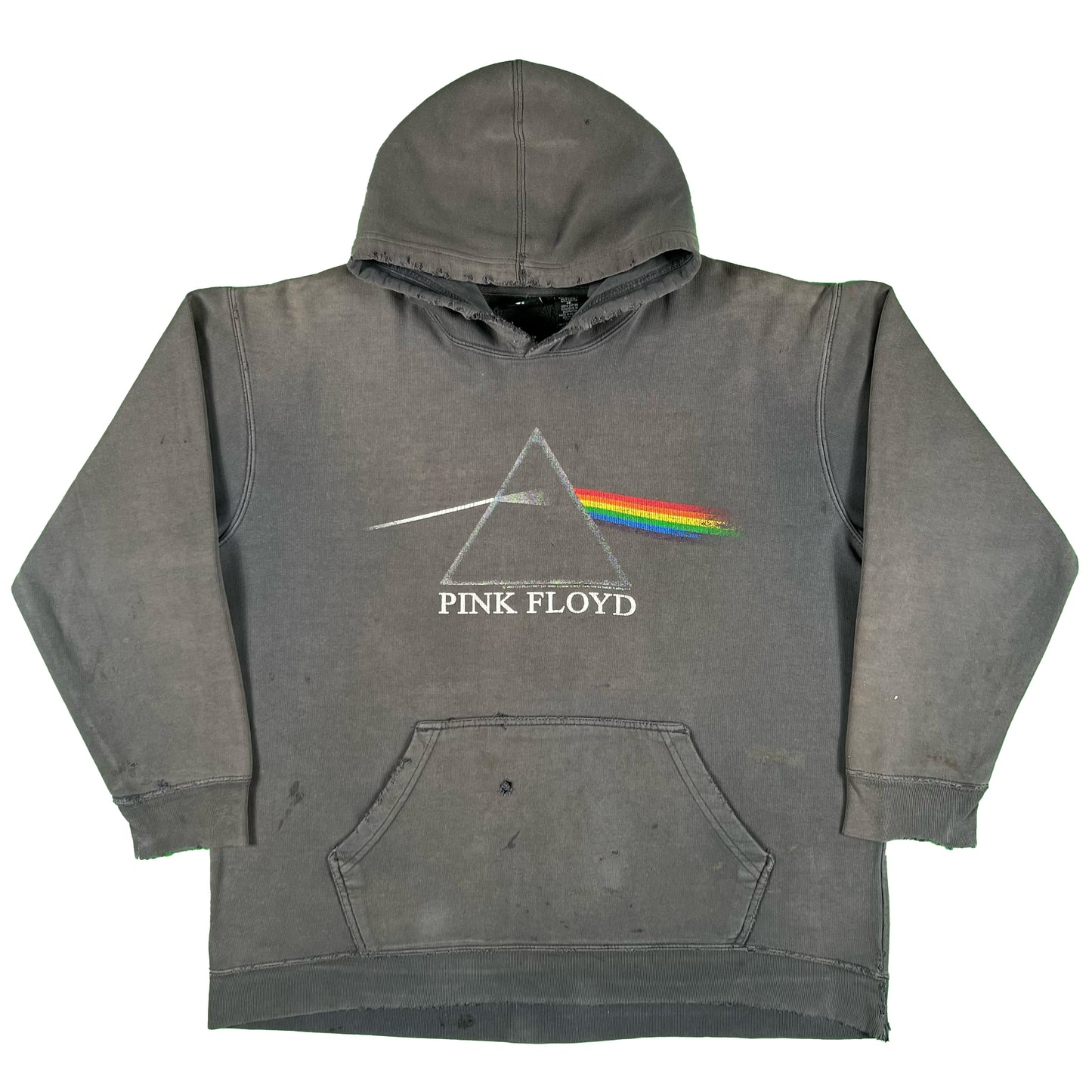 00s Sun Thrashed Pink Floyd Hoodie- L
