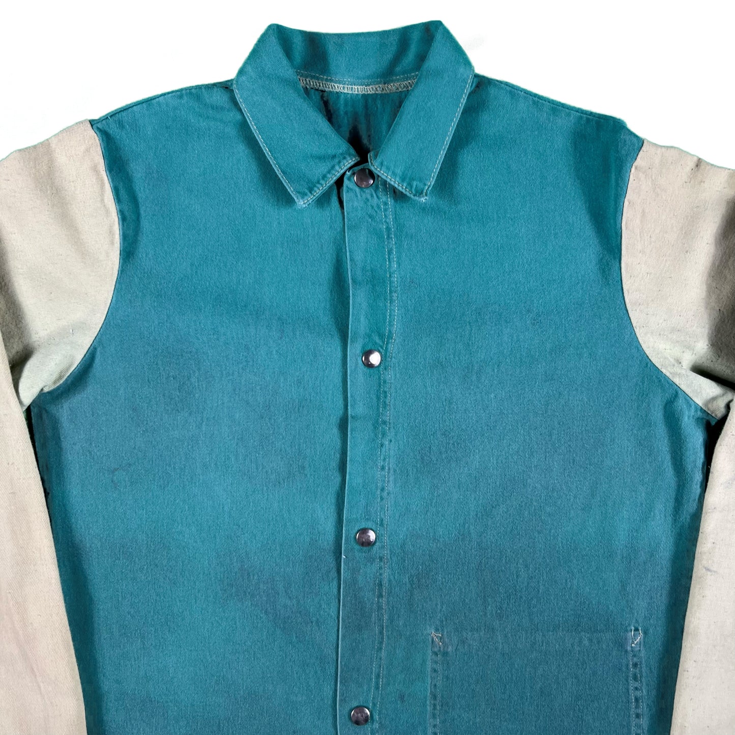 60s Two Tone Green Chemical Shirt- L