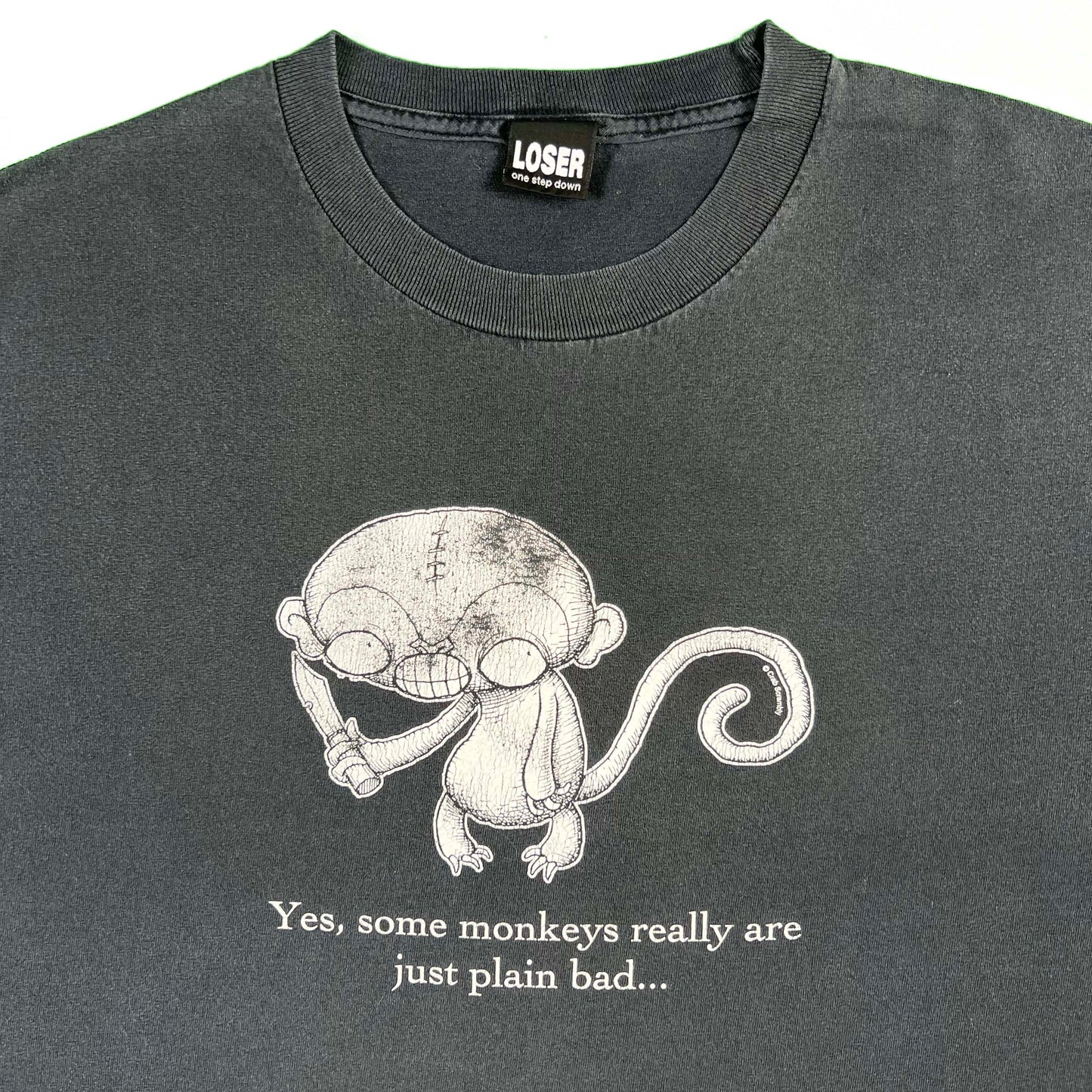 00s Some Monkeys are just Plain Bad Tee- XL