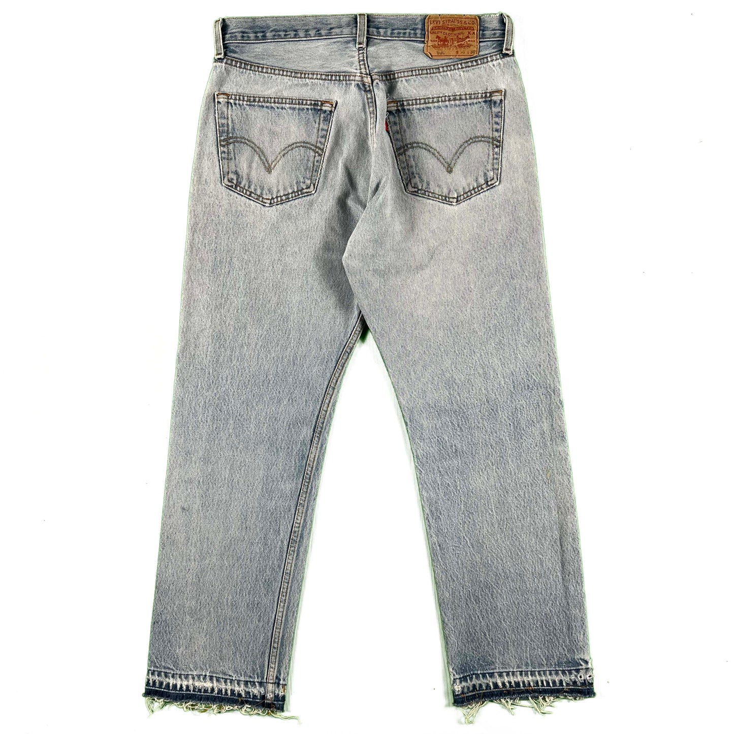00s Levi's 501 Released Hem Light Wash Denim- 30x28