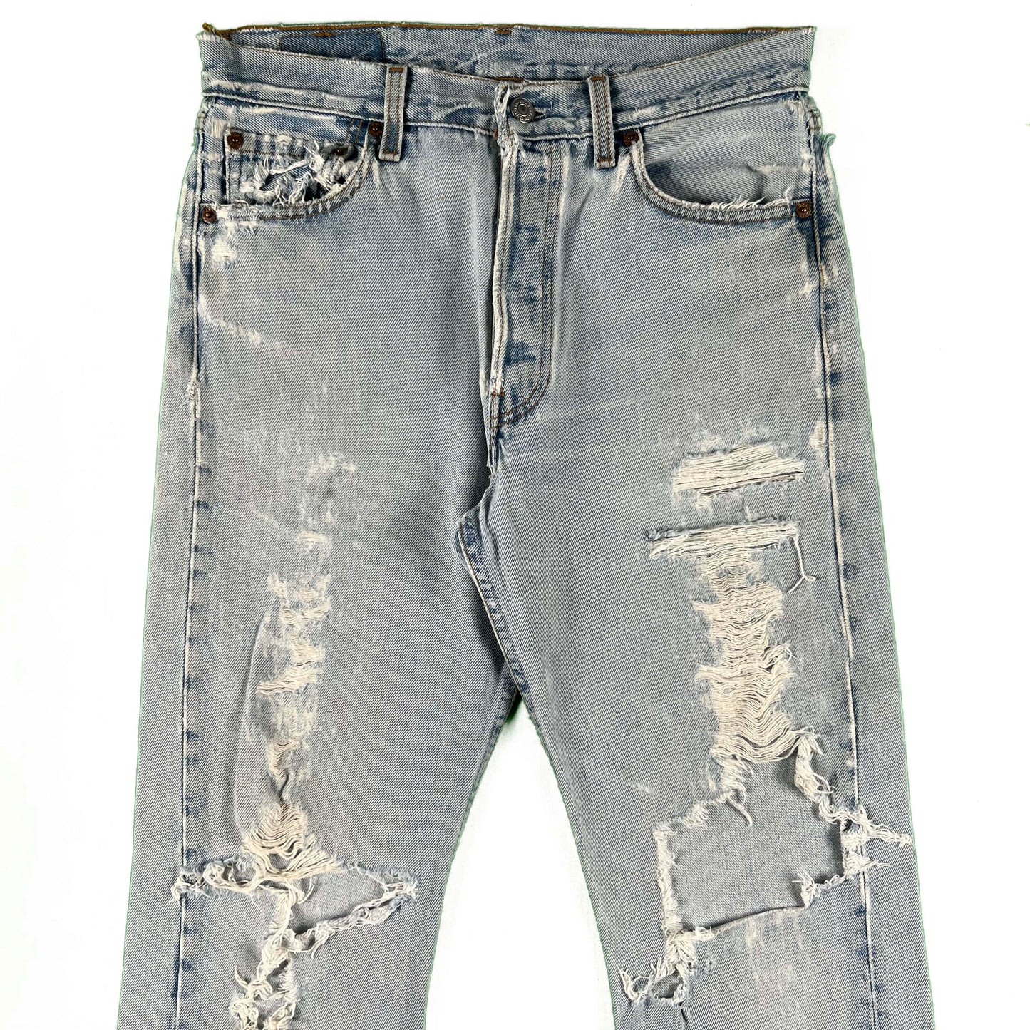 90s Thrashed Levi's 501 Light Wash Denim- 29x31.5