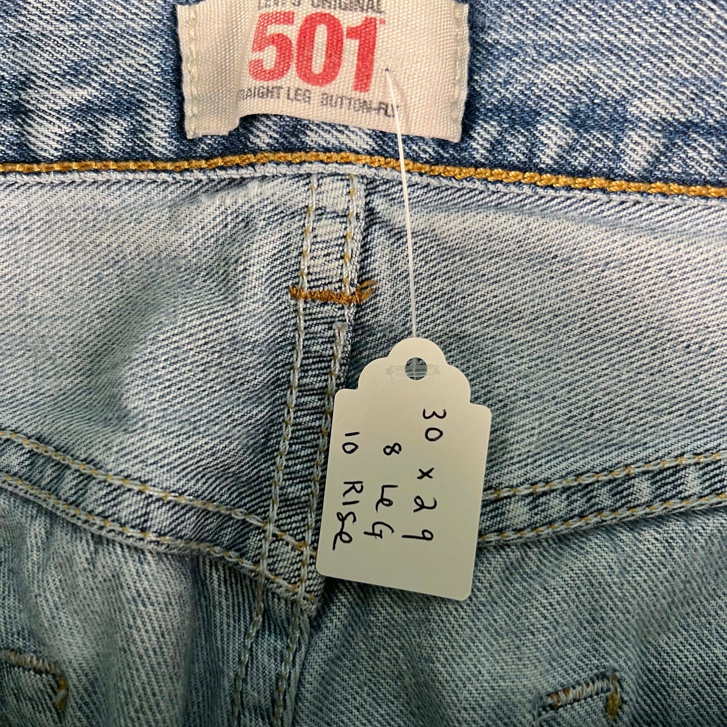 00s Levi's 501 Released Hem Light Wash Denim- 30x29
