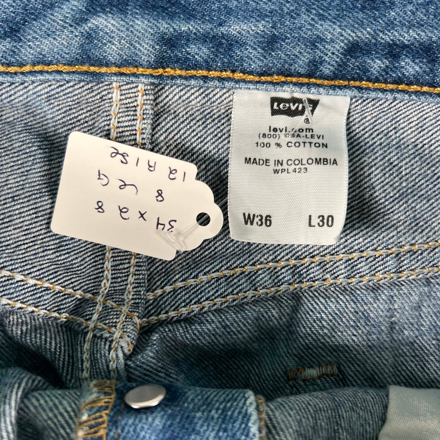 00s Levi's 501 Released Hem Faded Denim- 34x28