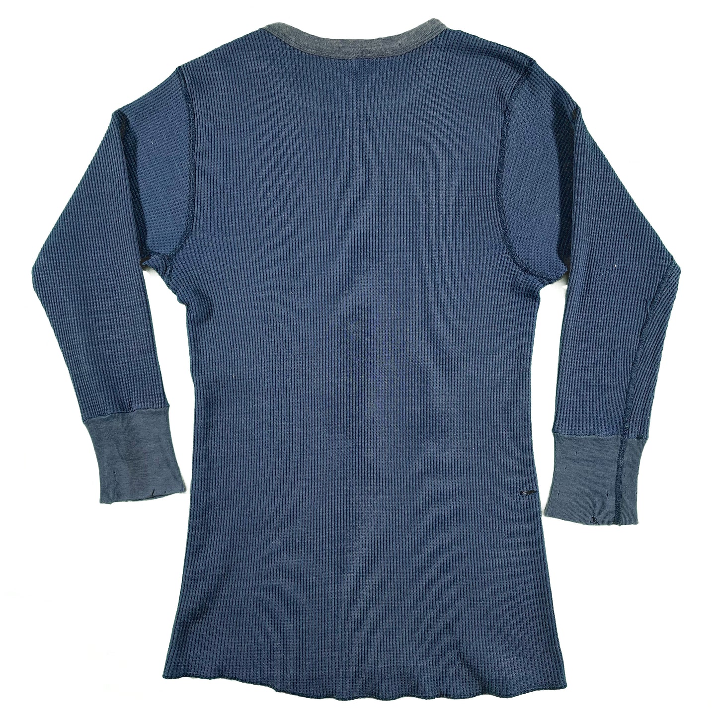 70s Sun Faded & Thrashed Waffle Knit Thermal- M