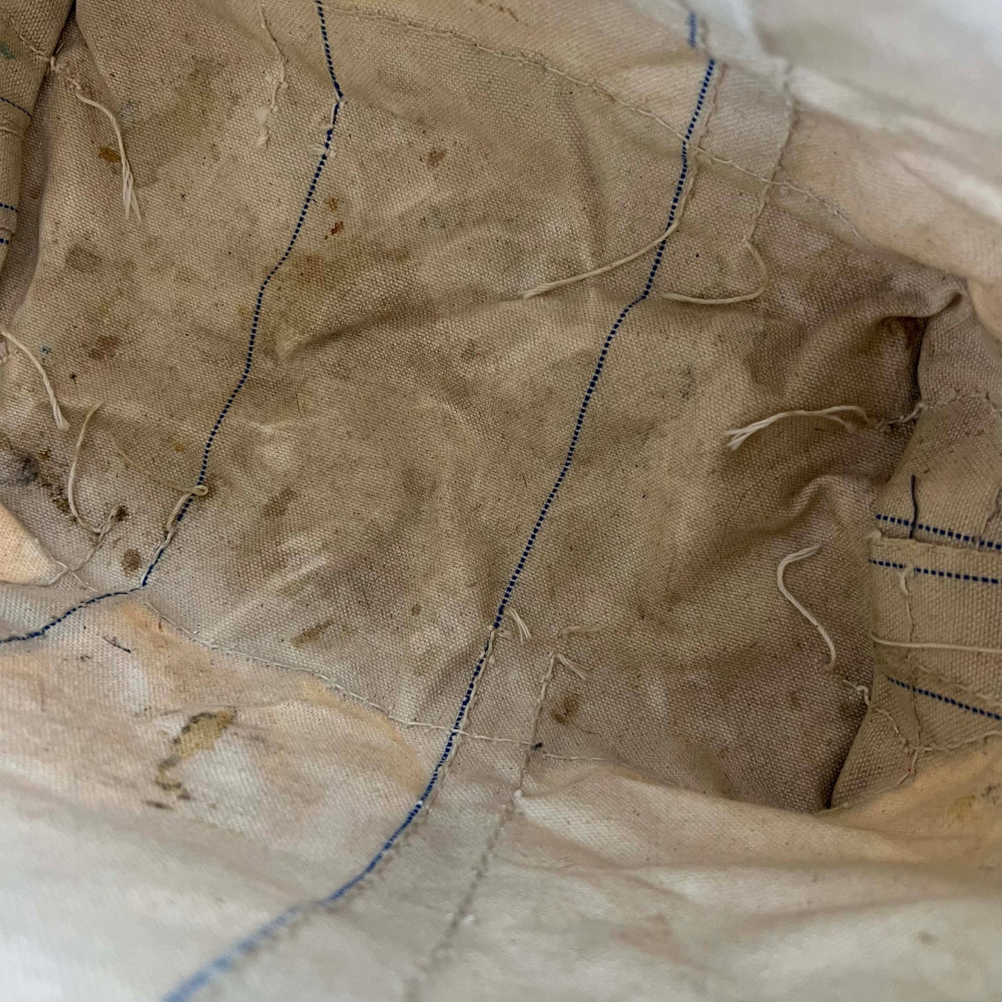 90s Lands' End Navy/Black Canvas Tote Bag- Small