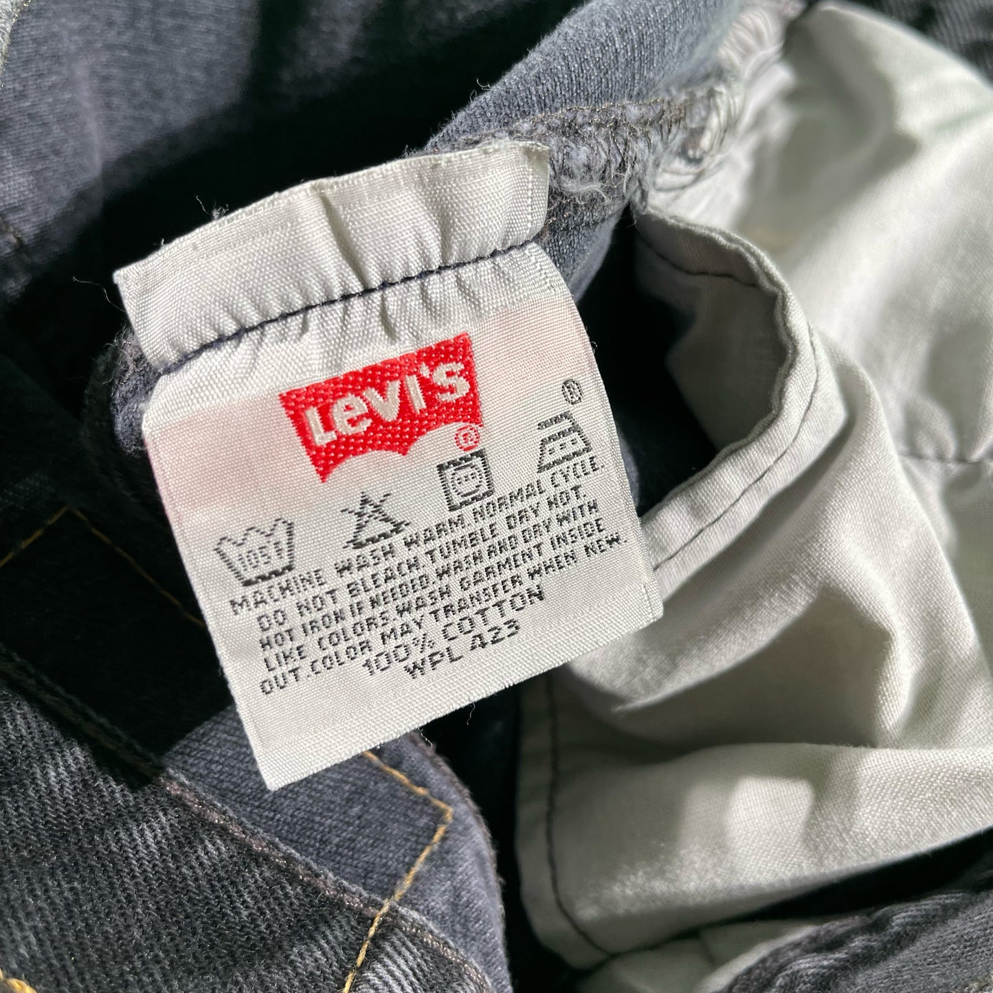 90s Faded Black Levi's 501s- 32x29