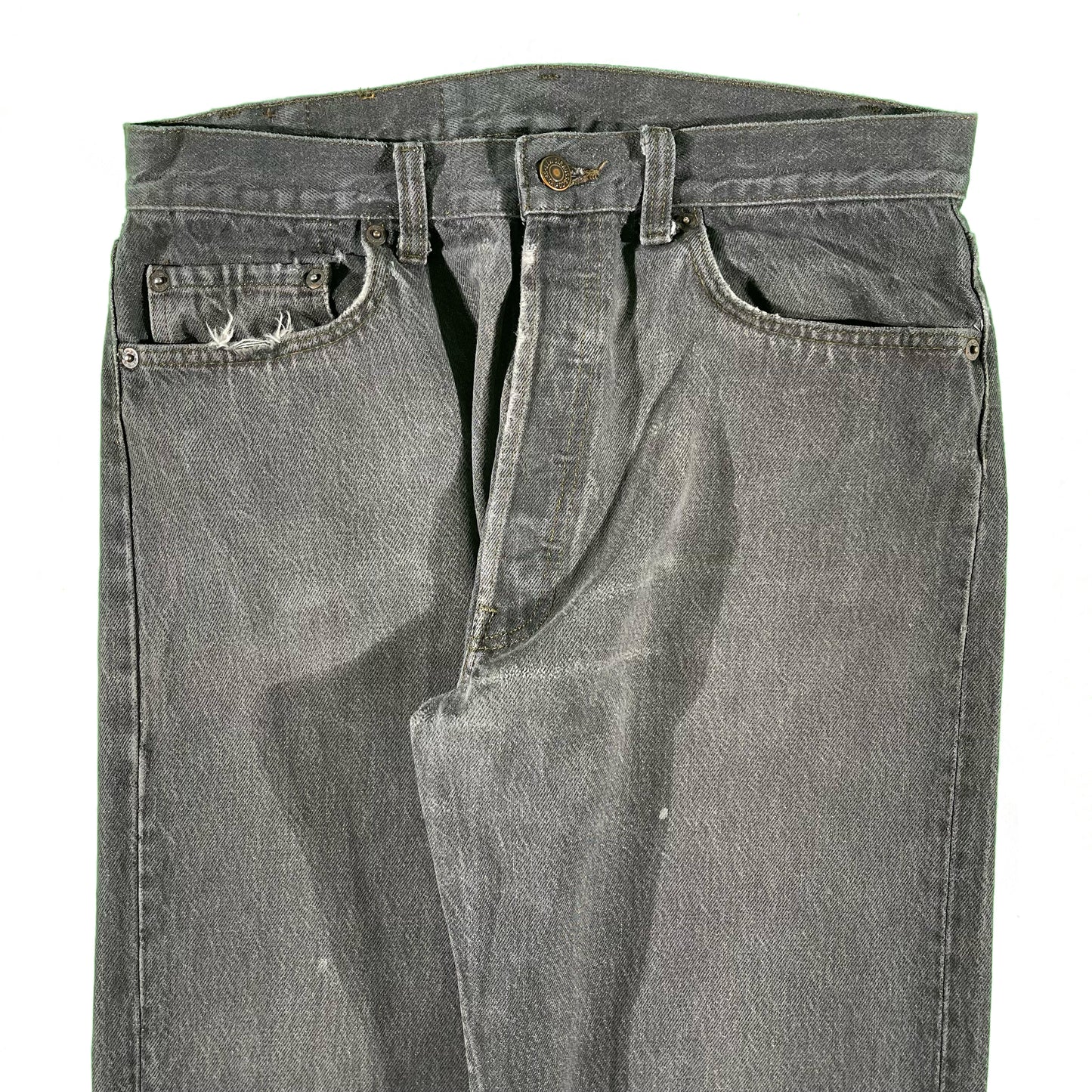 80s Sun Faded Grey Levi's 501s- 31x33.5