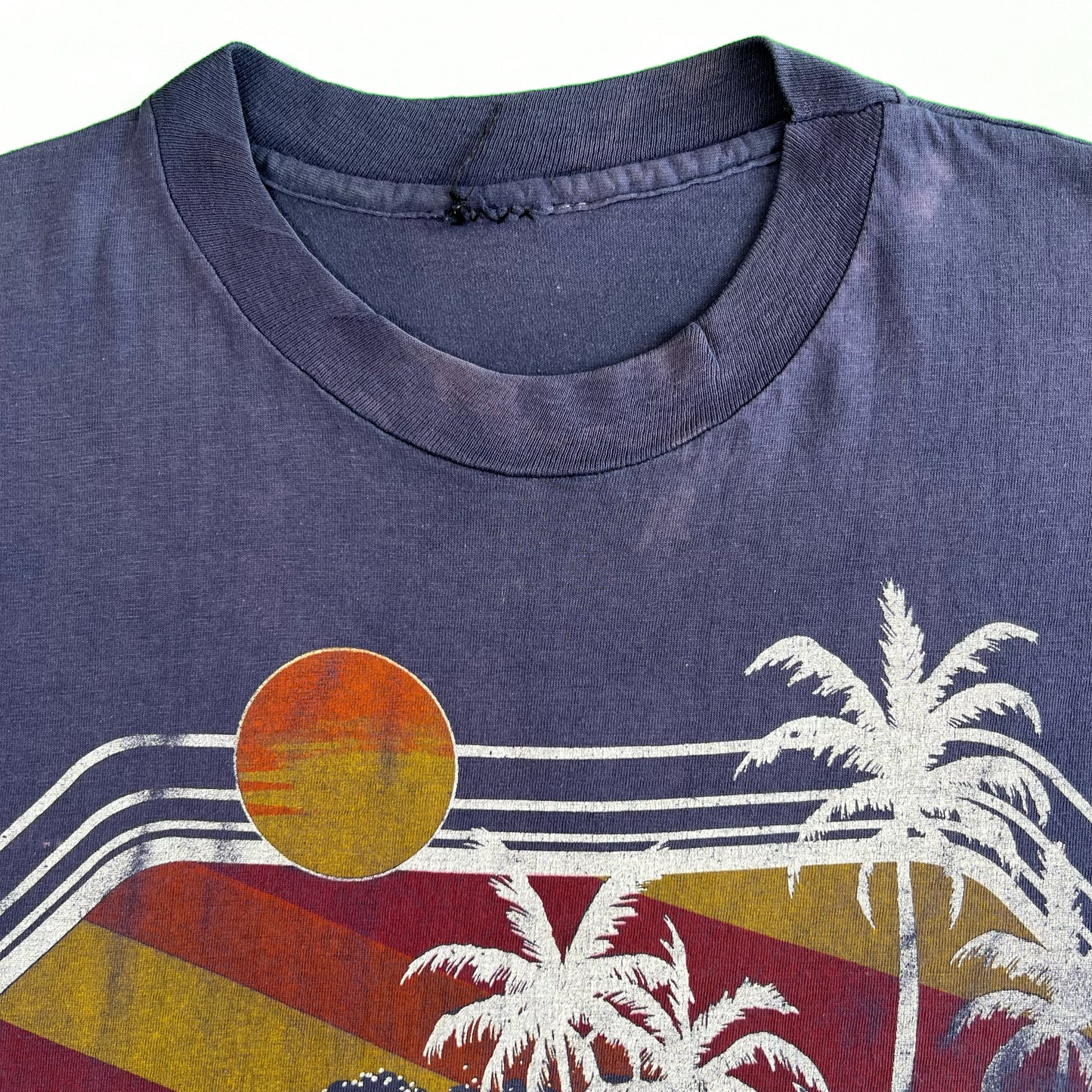 80s Sun Faded Ocean Pacific Tee- L