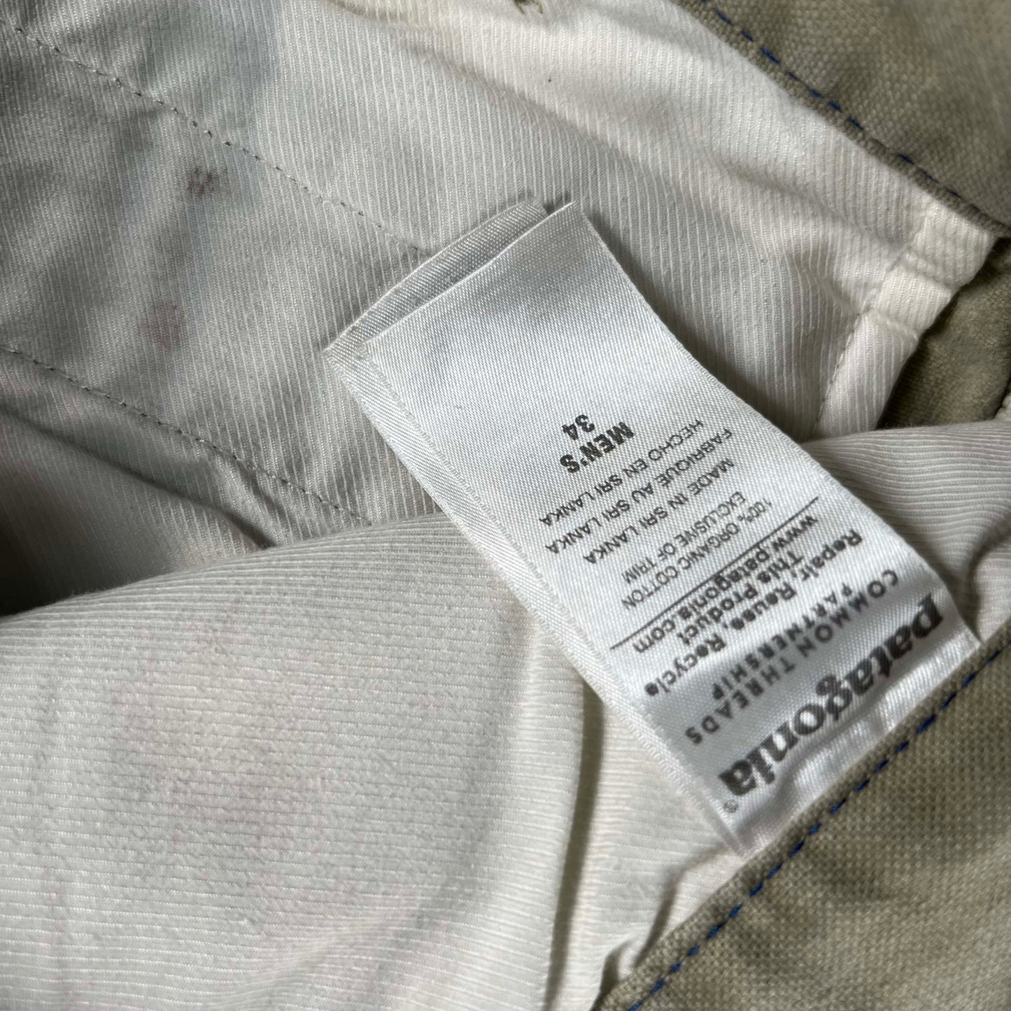 Patagonia Tan Slightly Painted Cotton Pants- 34x33