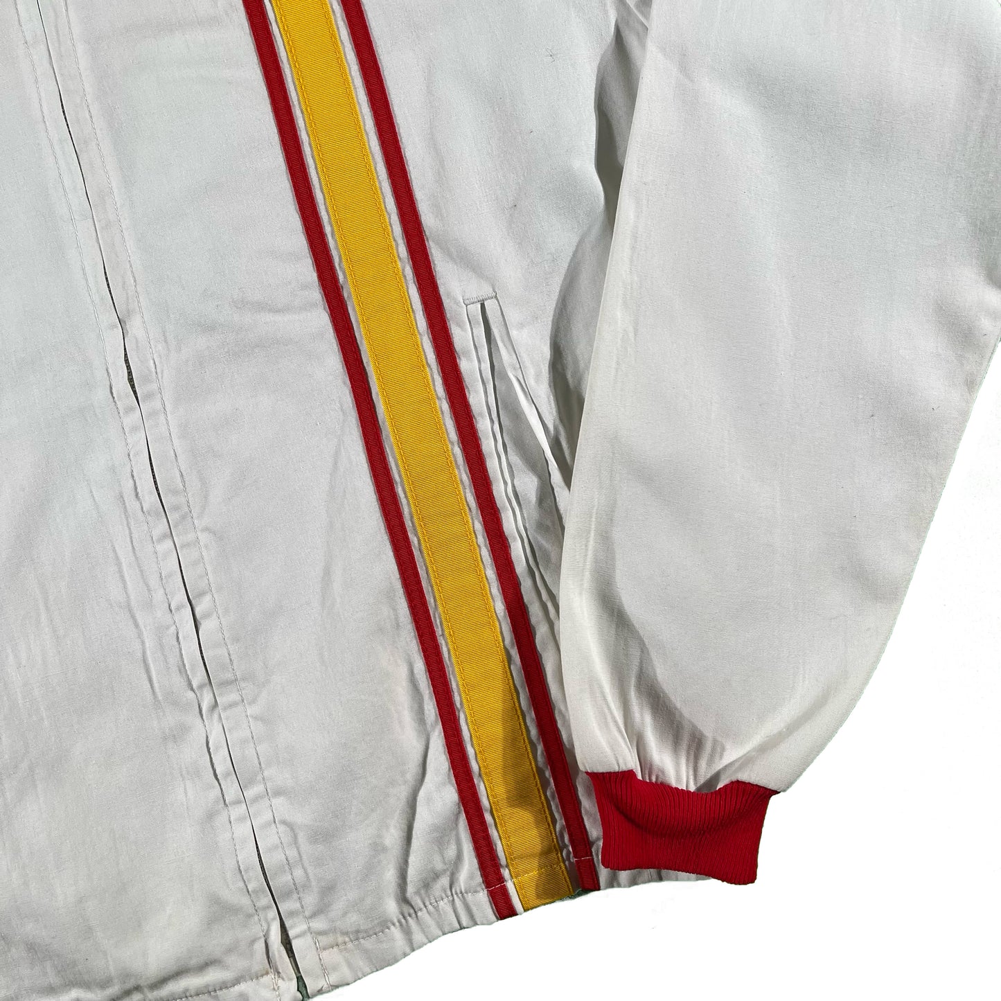 70s White Pirelli Tires Racing Jacket- L