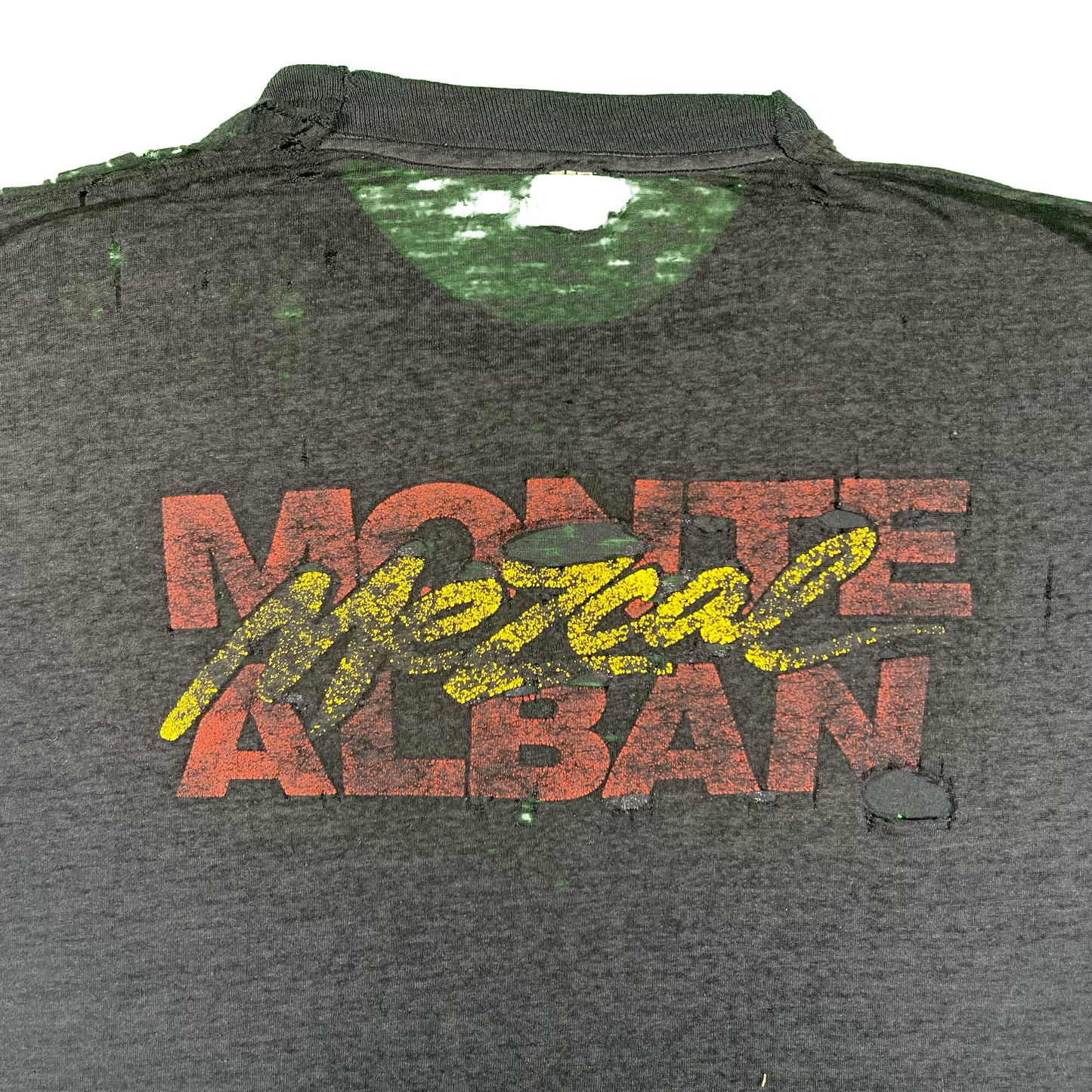 80s Black Thrashed Paper Thin Tequila Tee- L