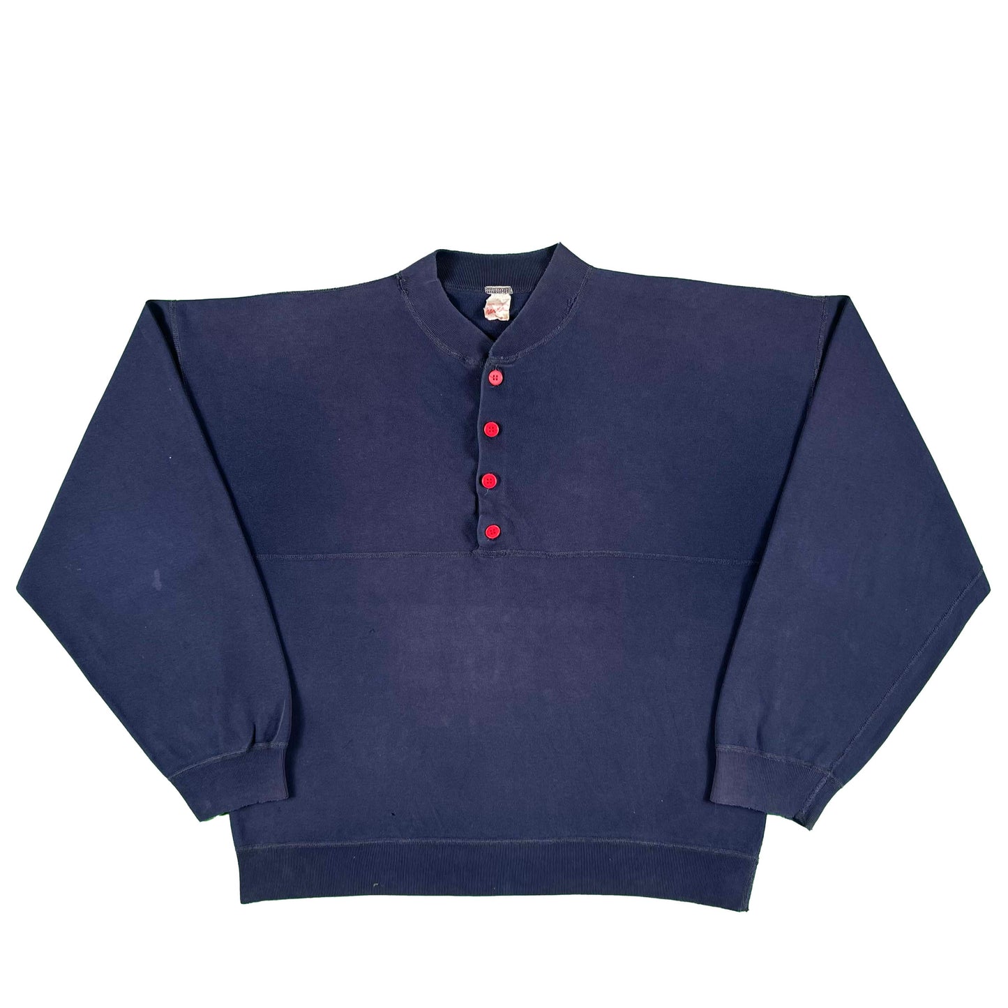 70s Euro Henley Sweatshirt- M