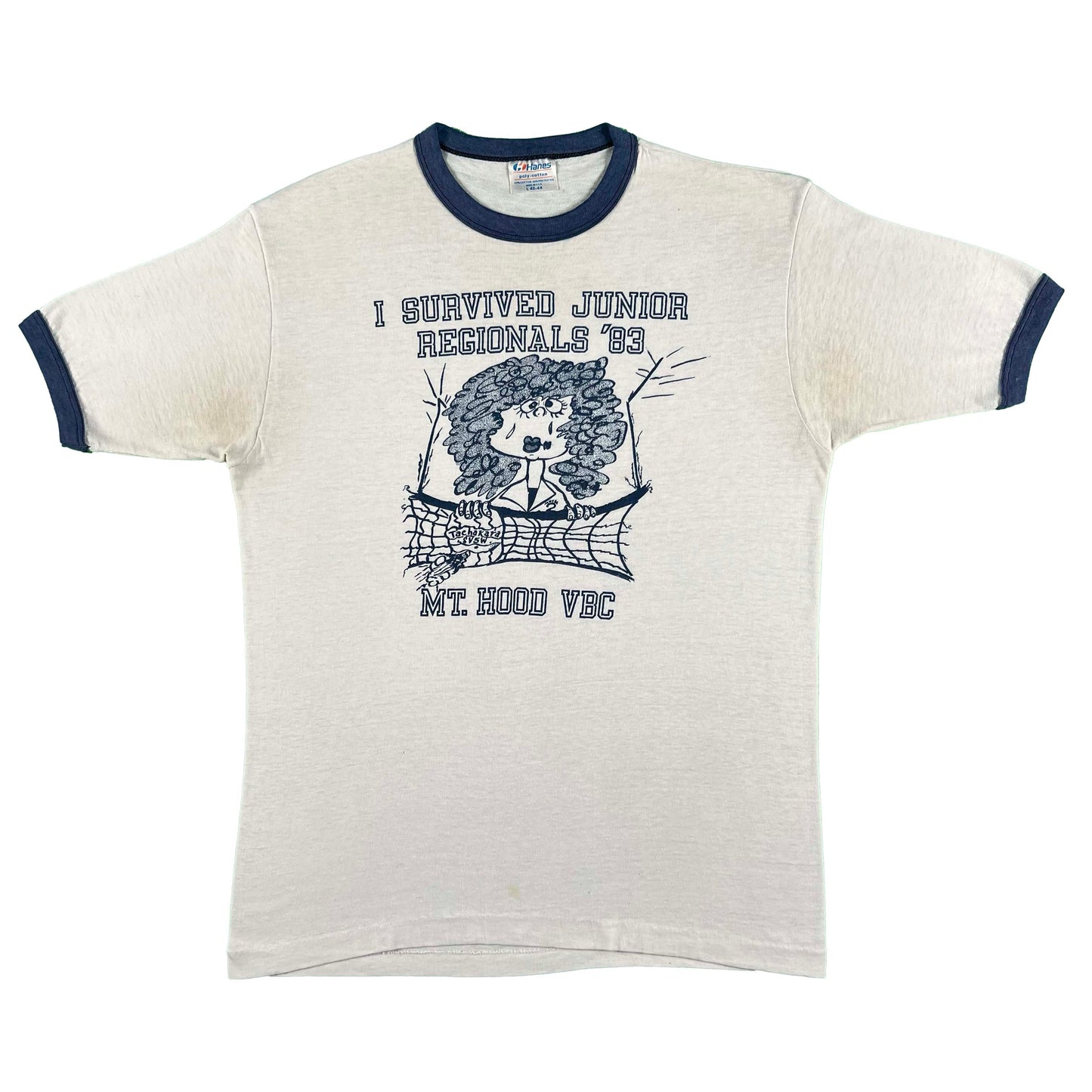 80s 'I Survived Junior Regionals' Ringer Tee- M