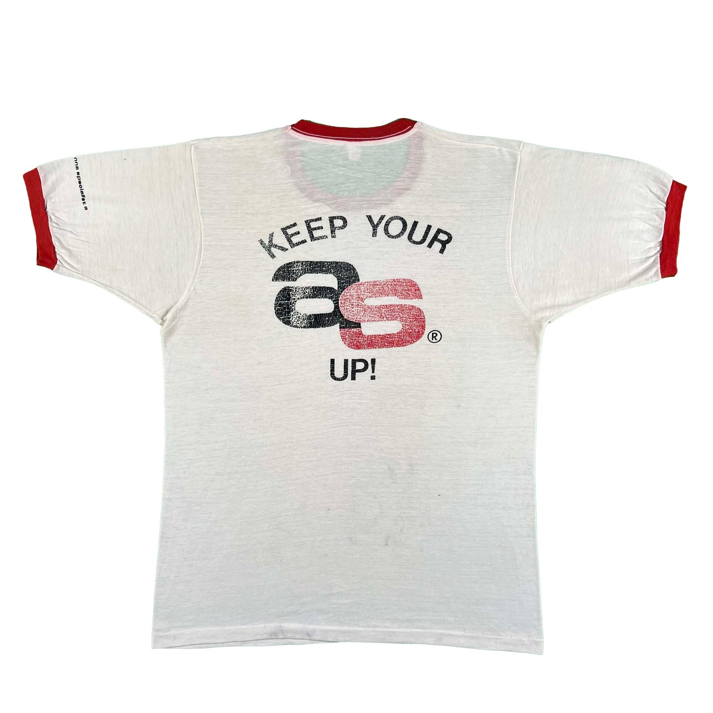 70s Keep Your Ass Up! Ringer Tee- M