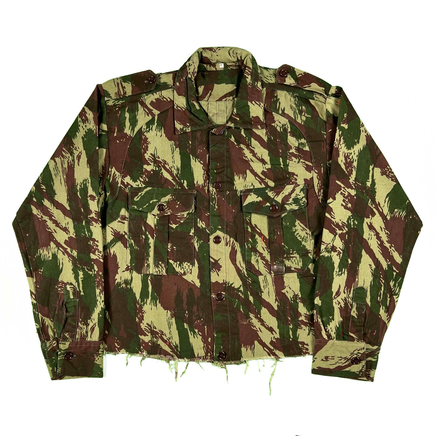 60s Cropped Portugese Camo Army Shirt- S