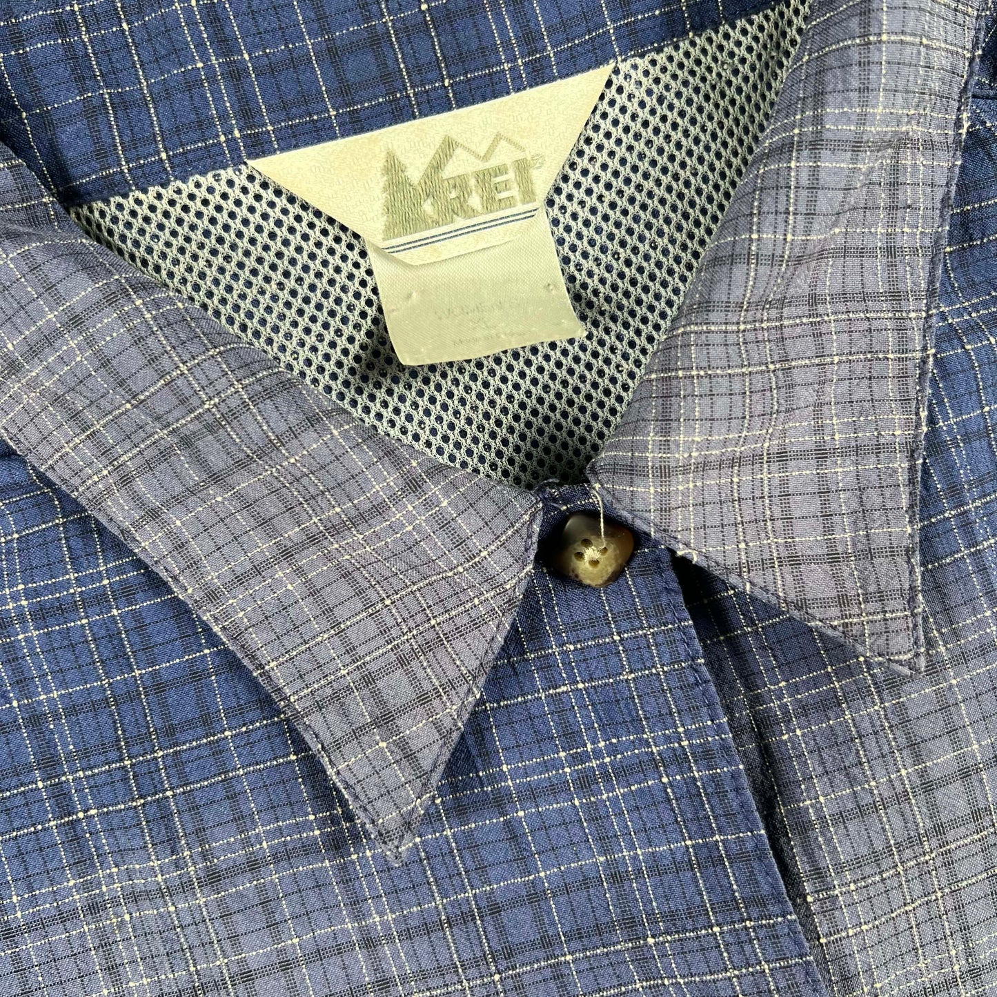 90s Sun Faded REI Straight Hem Fishing Shirt- XL