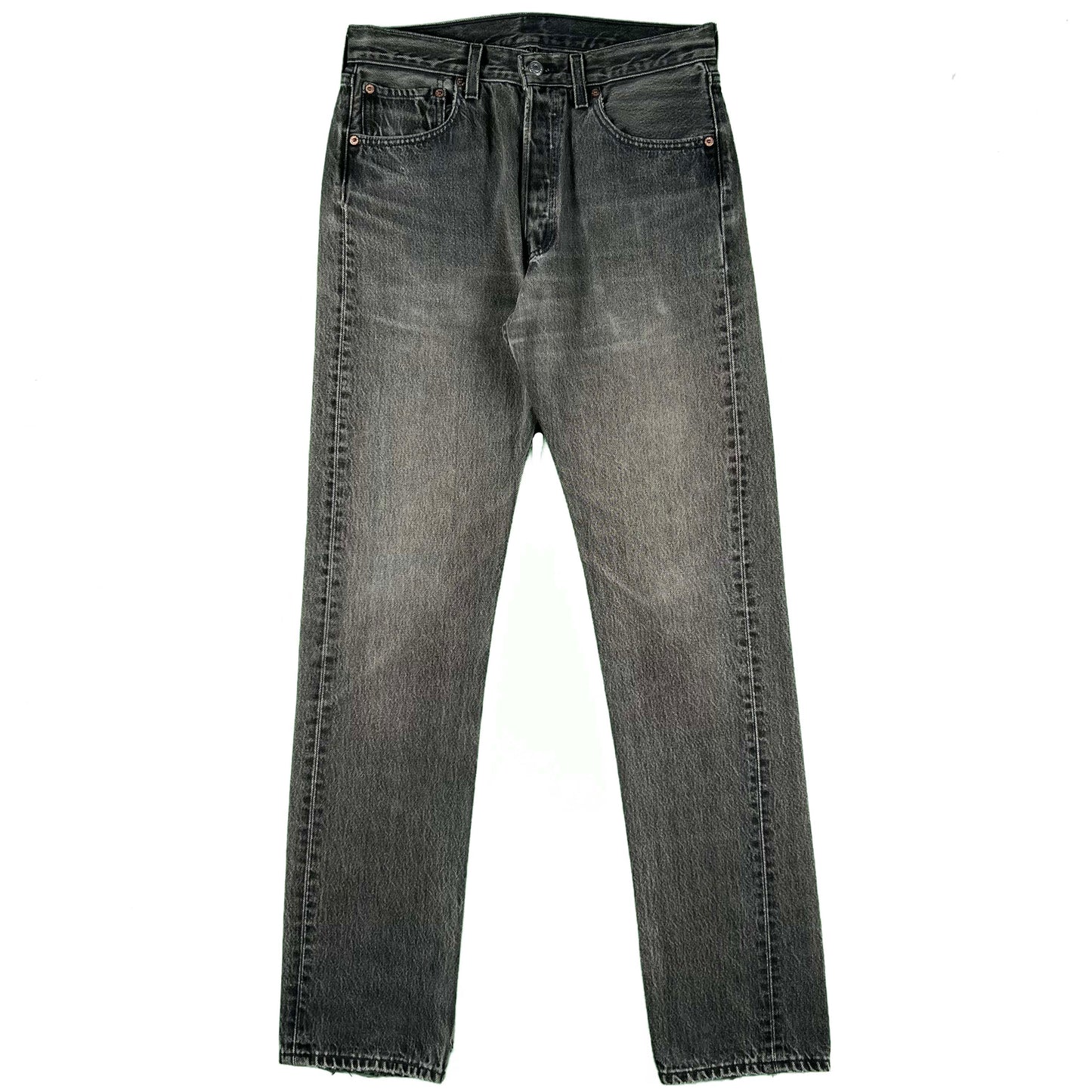 90s Sun Faded Black Levi's 501 Denim- 31x34