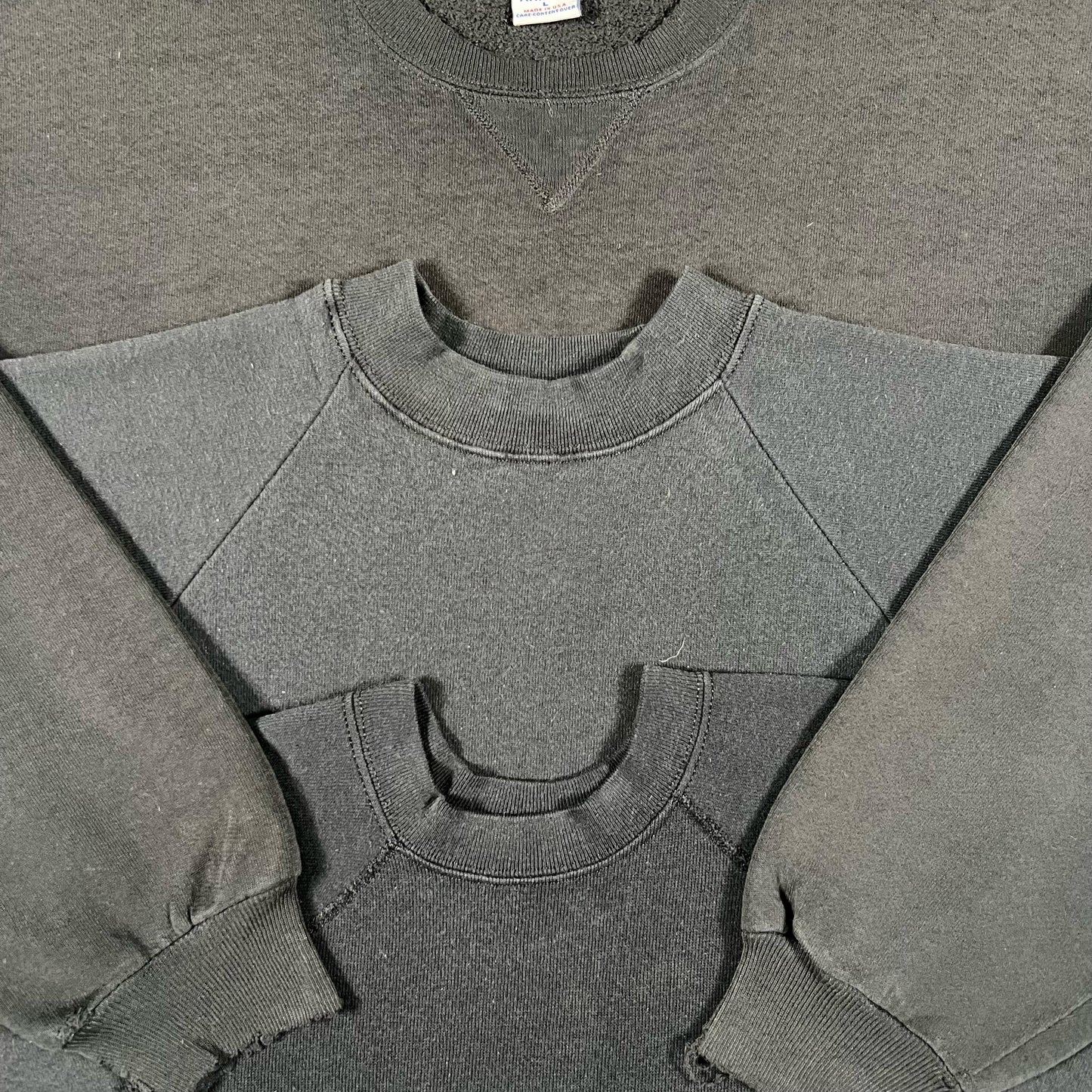 Vintage Blank Black Sweatshirt- SELECT SIZE