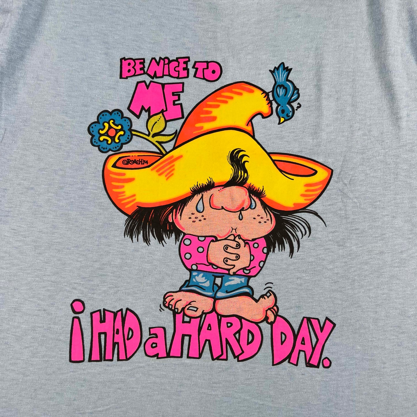 70s Be Nice to Me, I've Had a Hard Day Tee- XL