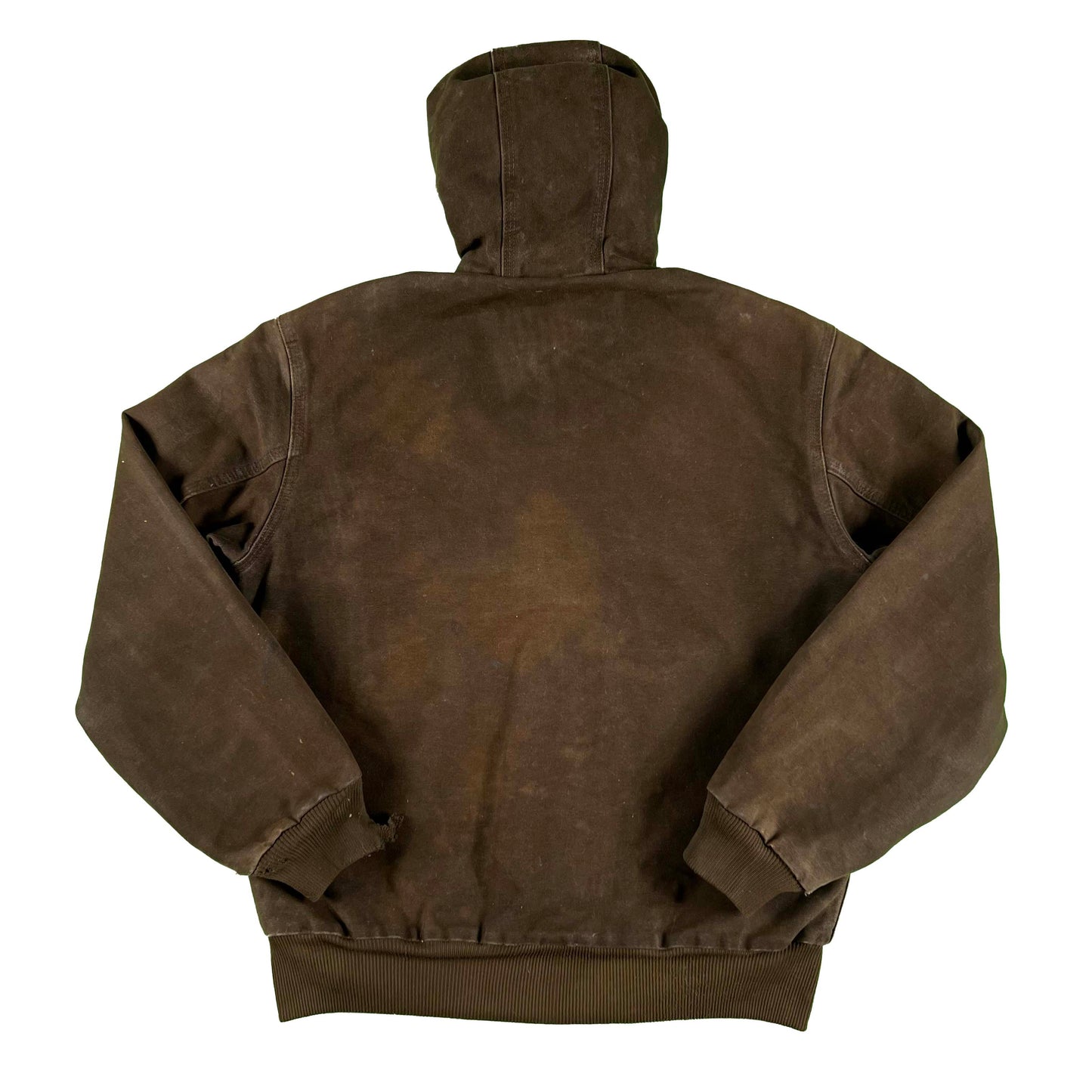 Carhartt Perfectly Worn Brown Hooded Work Jacket- M
