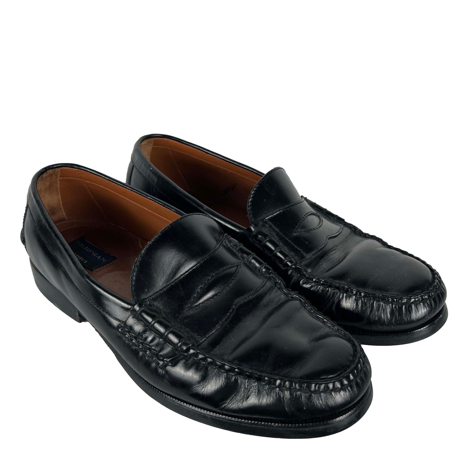 90s Black Leather Penny Loafers- M's 11.5, W's 13