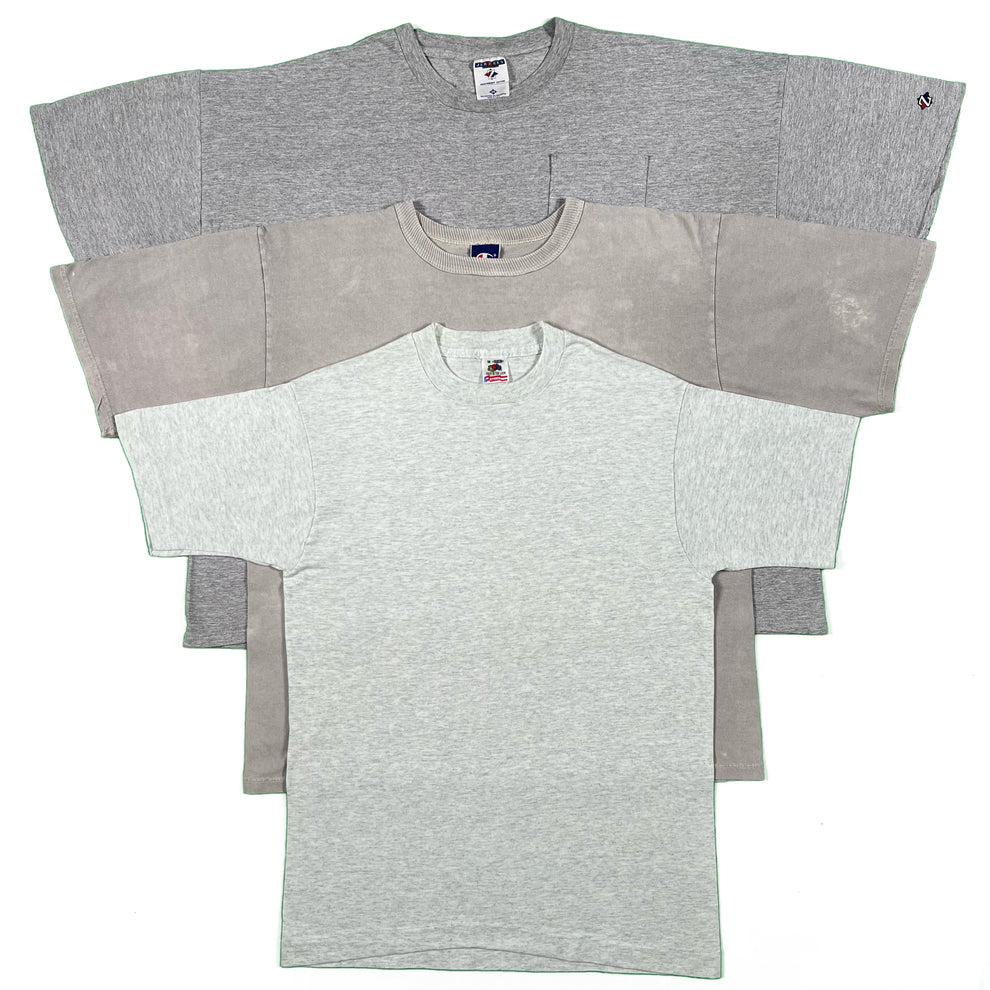 Vintage Blank Grey Tee Combo- SELECT SIZE