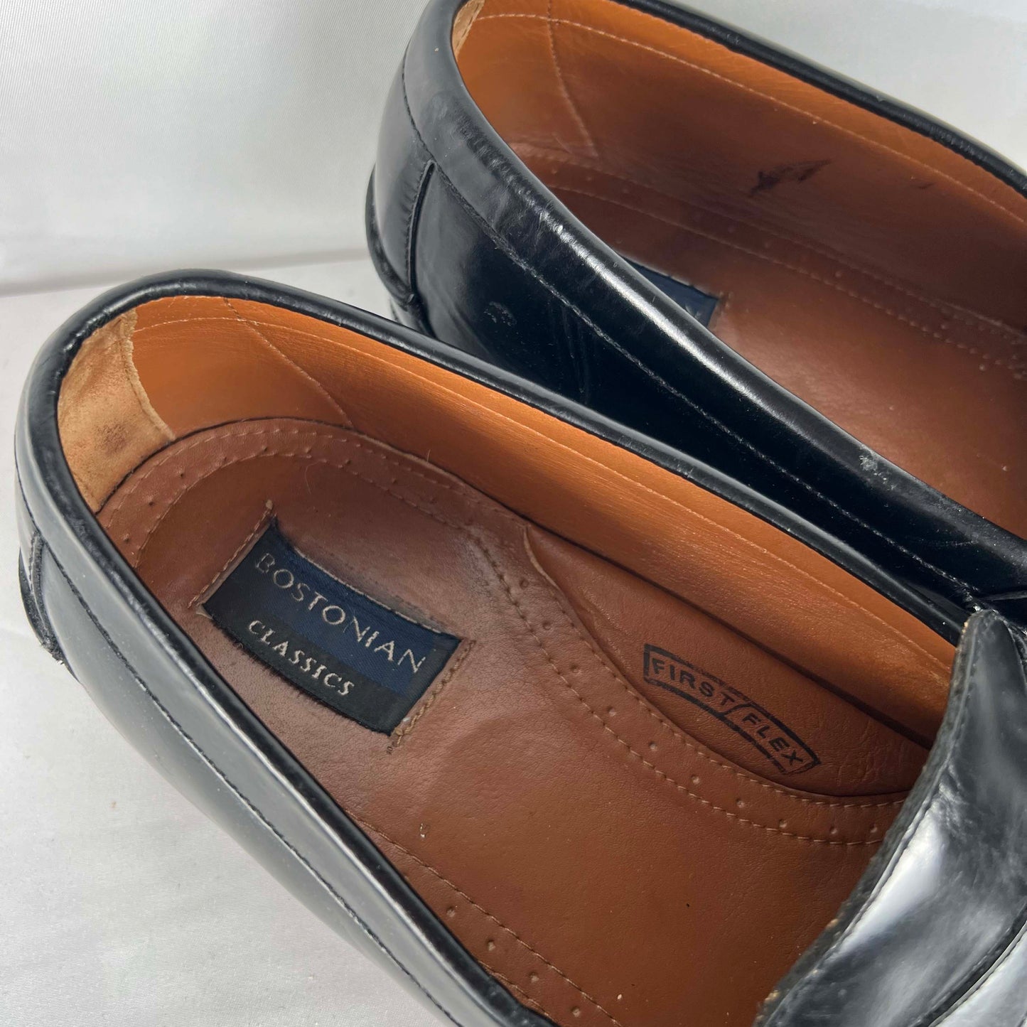 90s Black Leather Penny Loafers- M's 11.5, W's 13