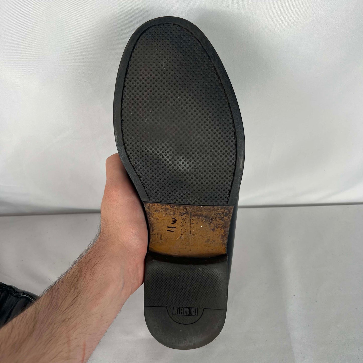 90s Black Leather Penny Loafers- M's 11.5, W's 13