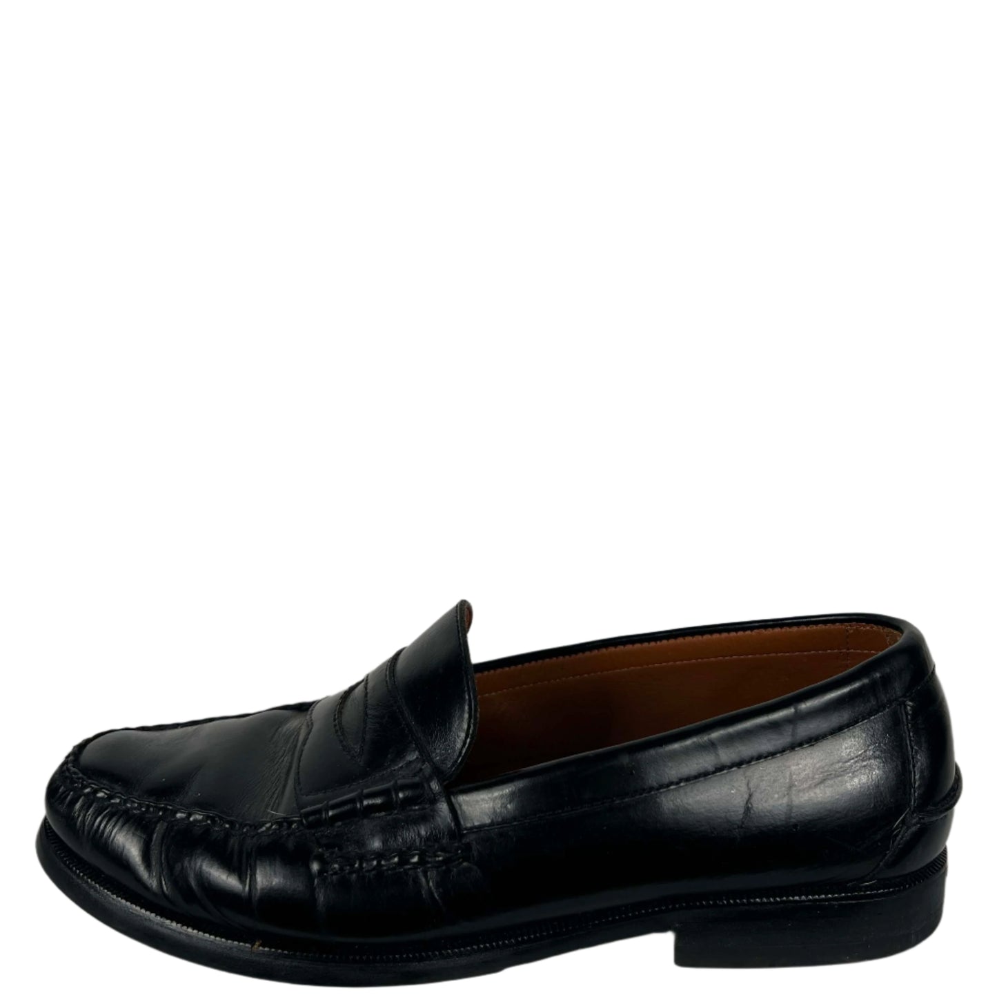 90s Black Leather Penny Loafers- M's 11.5, W's 13