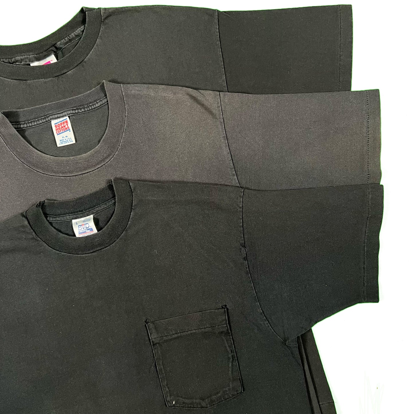 Vintage Blank Black & White Tee Combo- SELECT SIZE