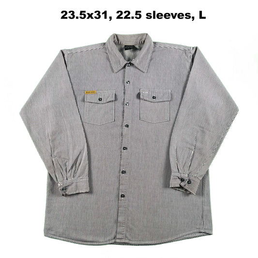 Vintage Hickory Stripe Button Up Work Shirts- SELECT SHIRT