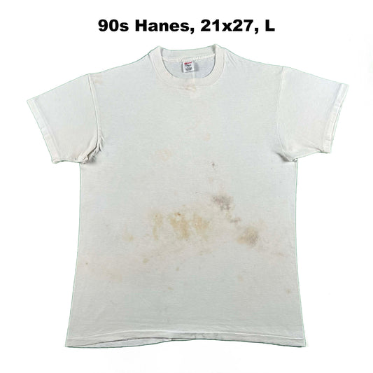 Vintage Beat Up Blank White Tees- SELECT TEE