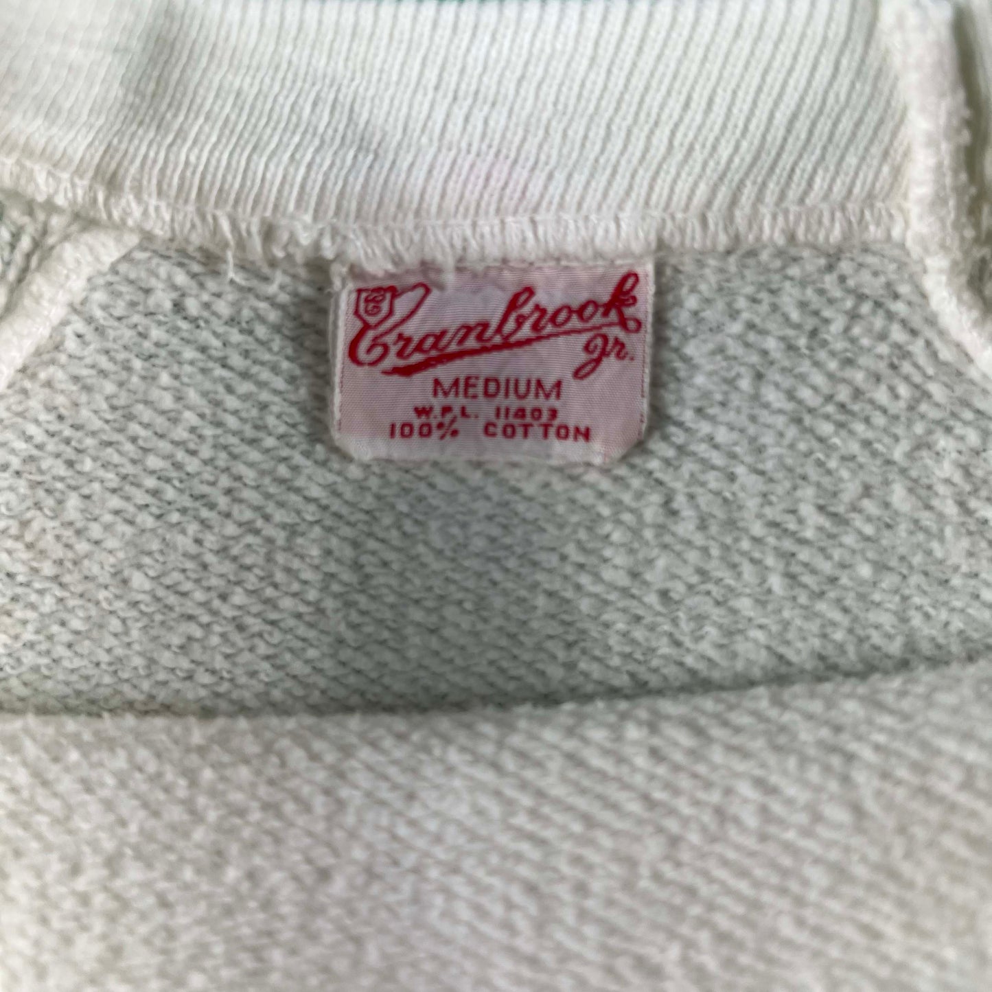 60s Cranbrook Stained White Sweatshirt- XS