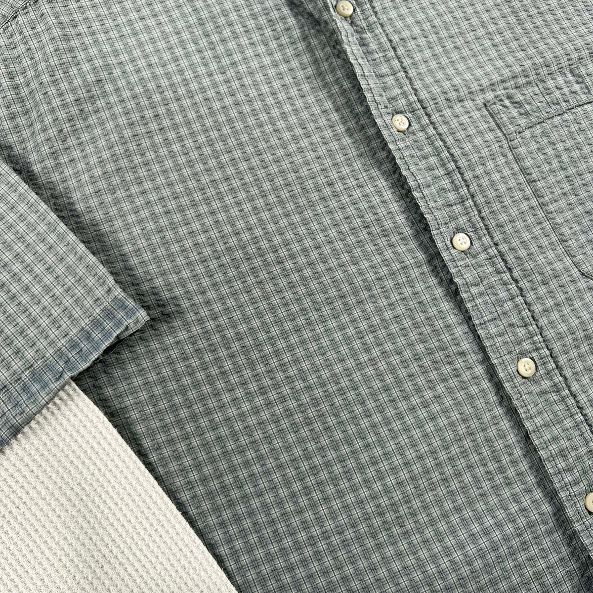 Vintage Eddie Bauer Cropped Plaid Shirt & Waffle Knit Thermals- SELECT COMBO