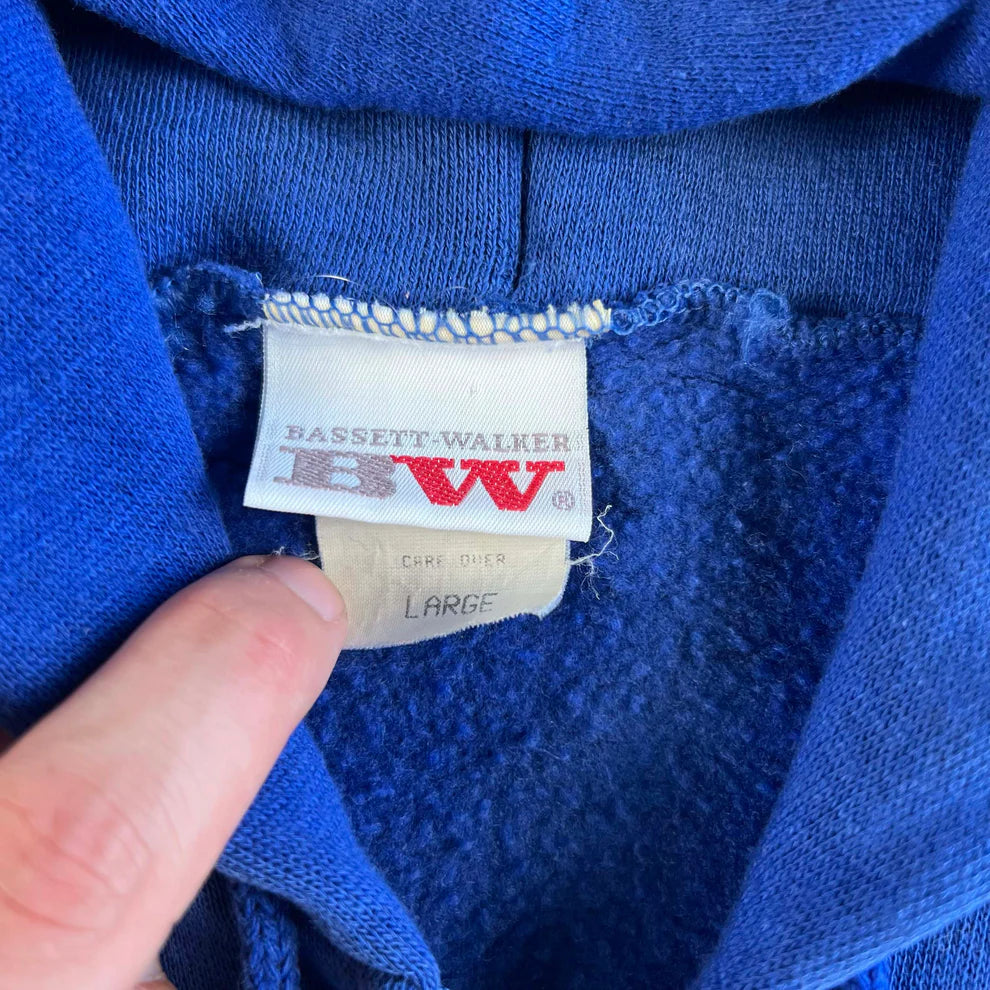 Vintage Blank Blue Zip Up Hoodies- SELECT SWEAT