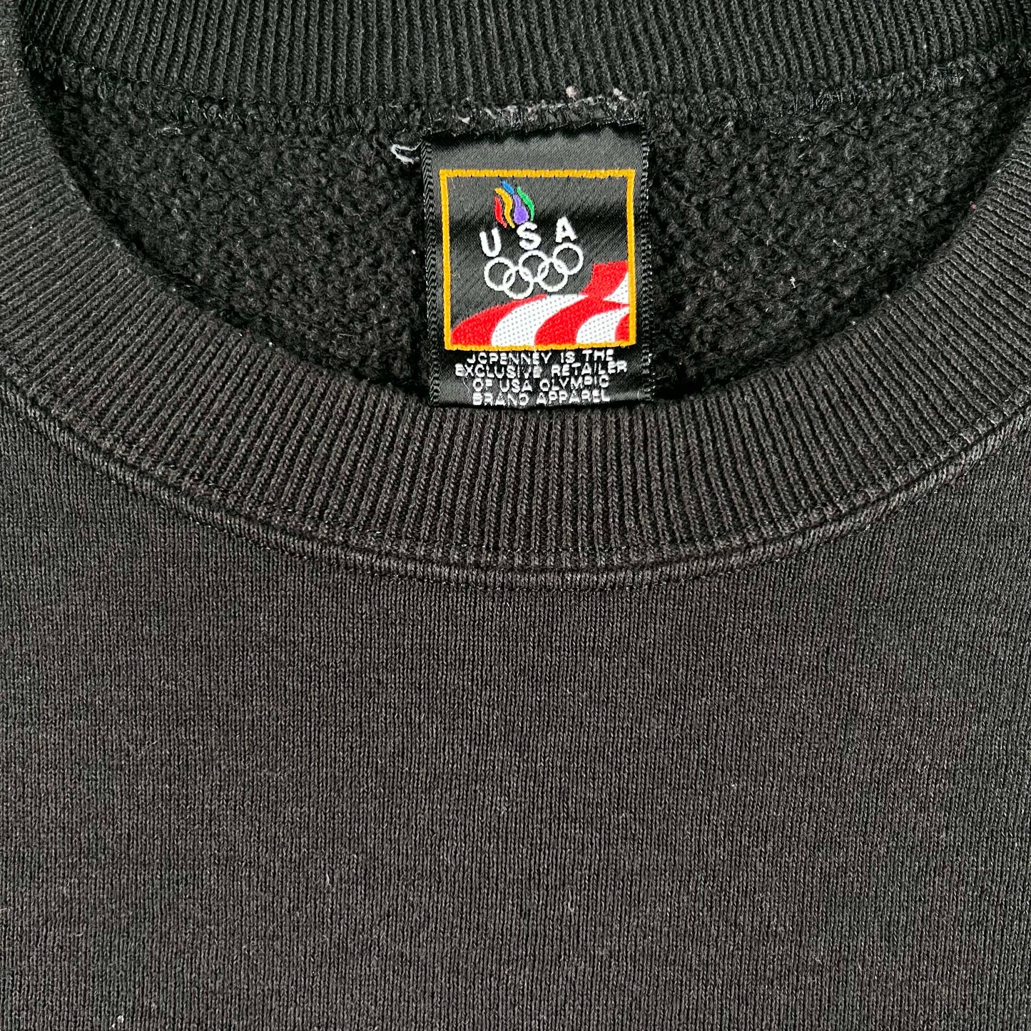 90s Boxy Black Painter's Sweatshirt- L