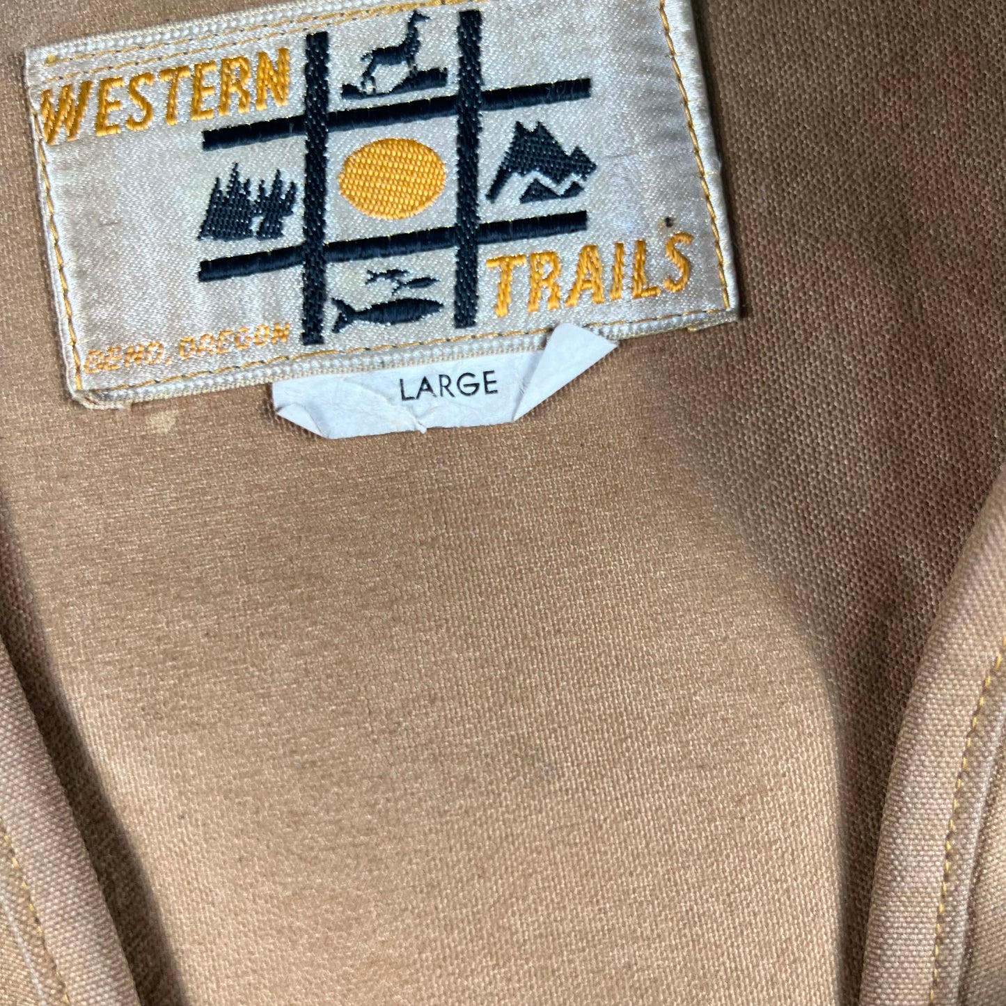 60s Dark Tan z/u Fly Fishing Vest- L