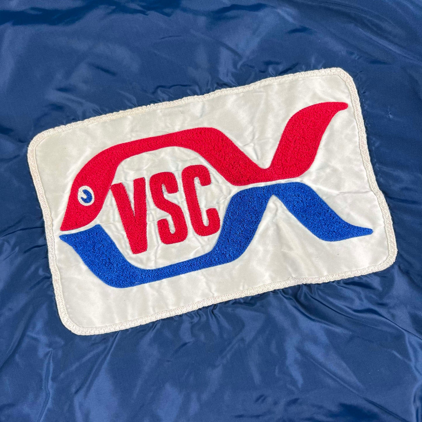 50s Russell Chain Stitched Satin Jacket- M