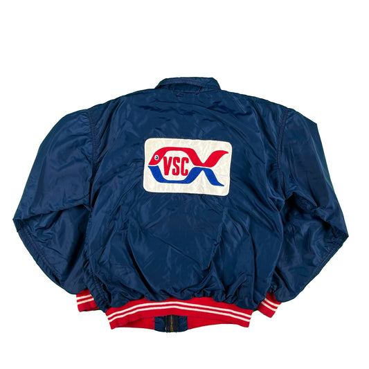 50s Russell Chain Stitched Satin Jacket- M