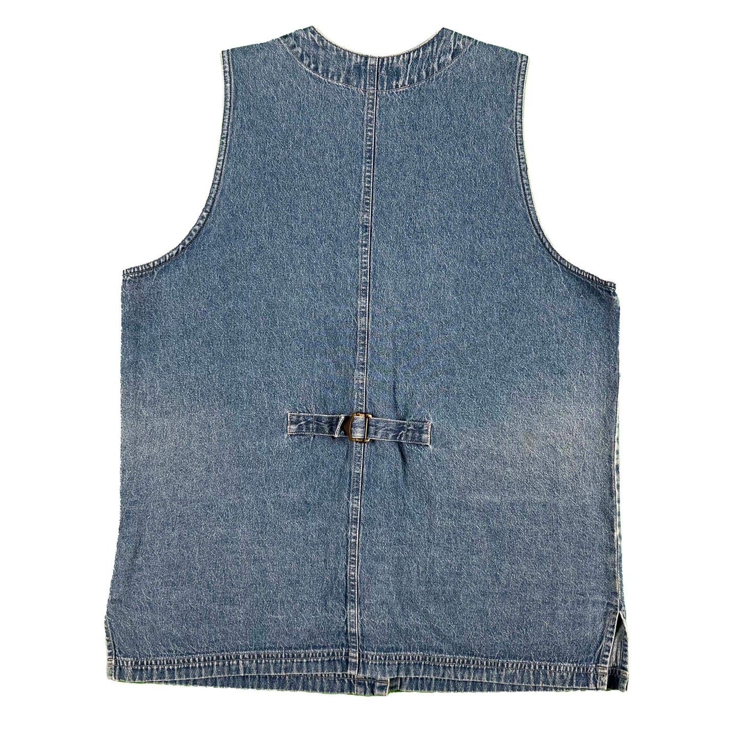 90s L.L. Bean Buckleback Denim Vest- S