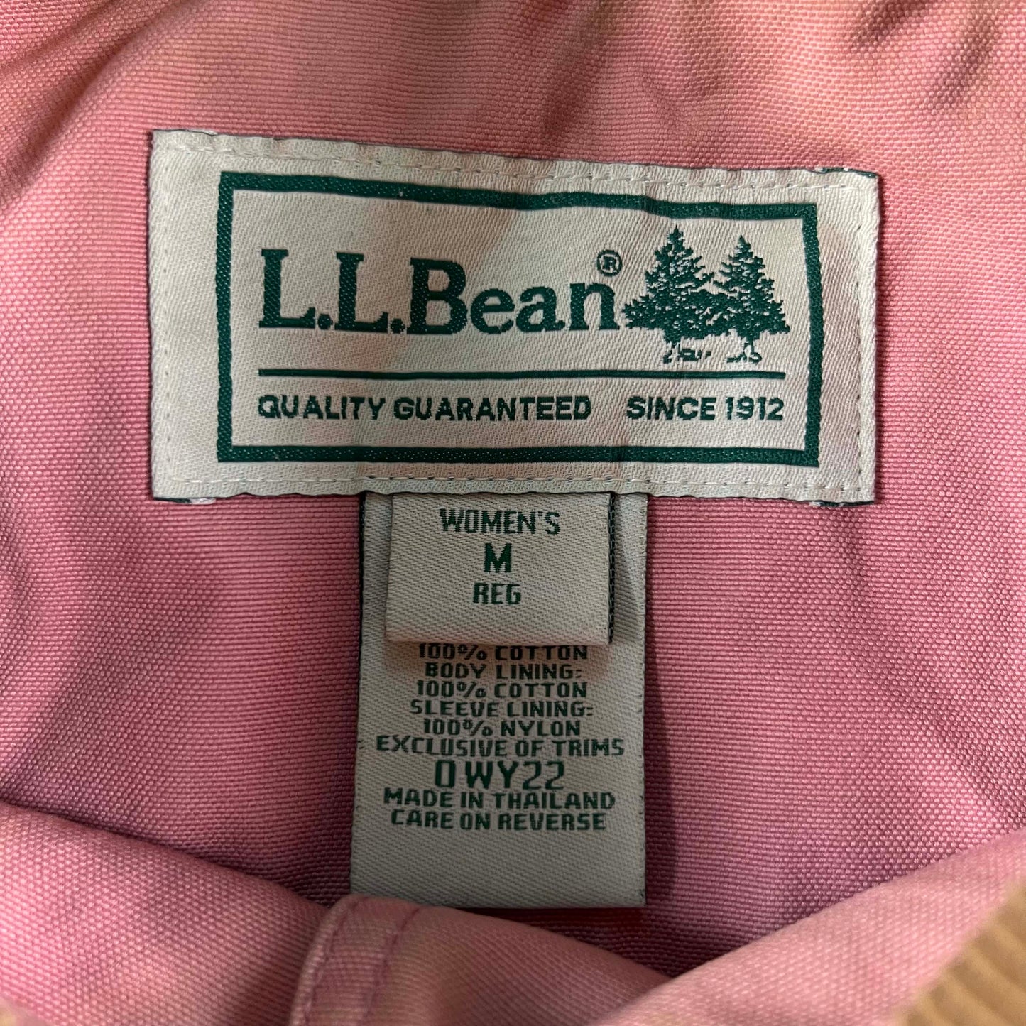 L.L. Bean Salmon Pink Barn Coat- S