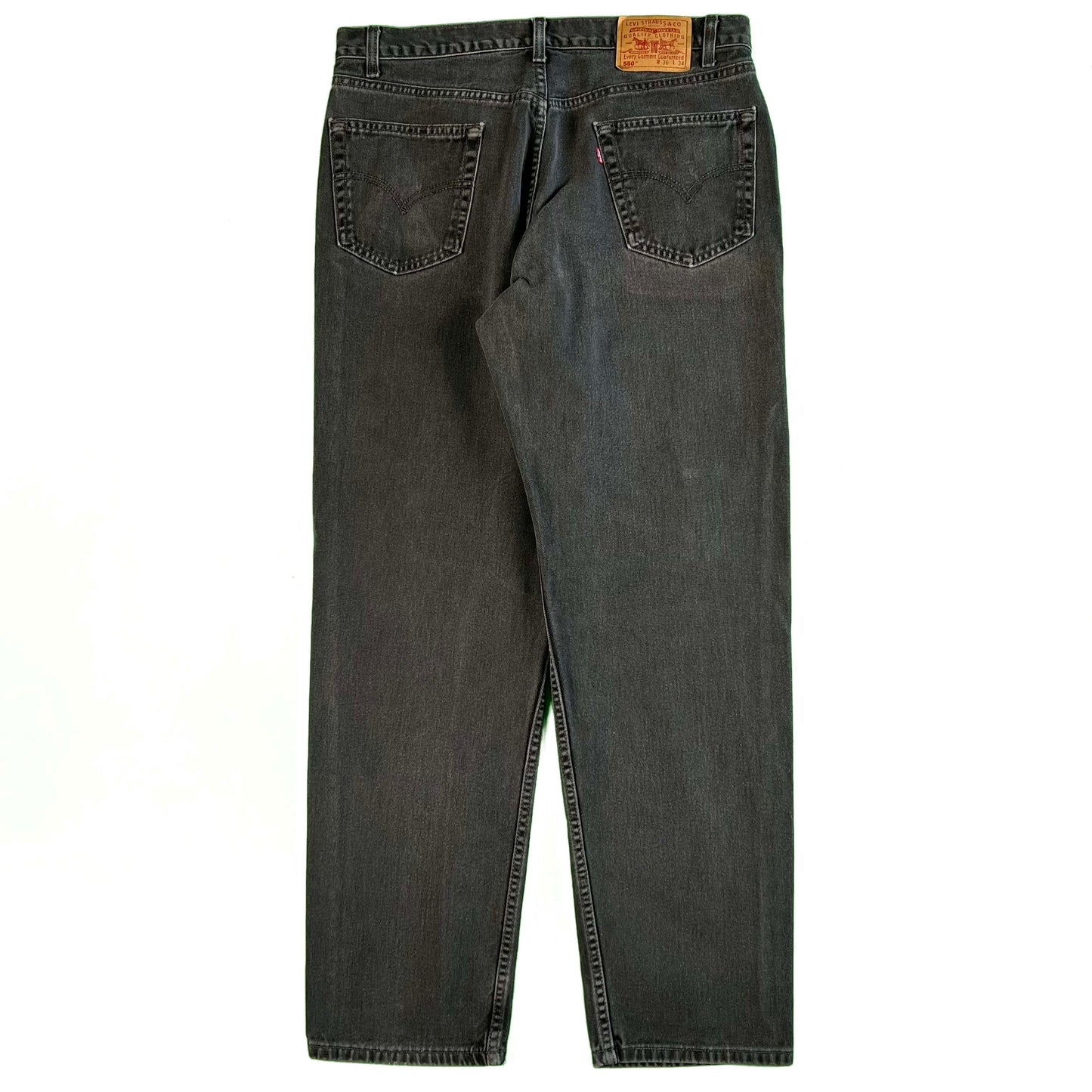 90s Sun Faded Black Levi's 550s- 34x31