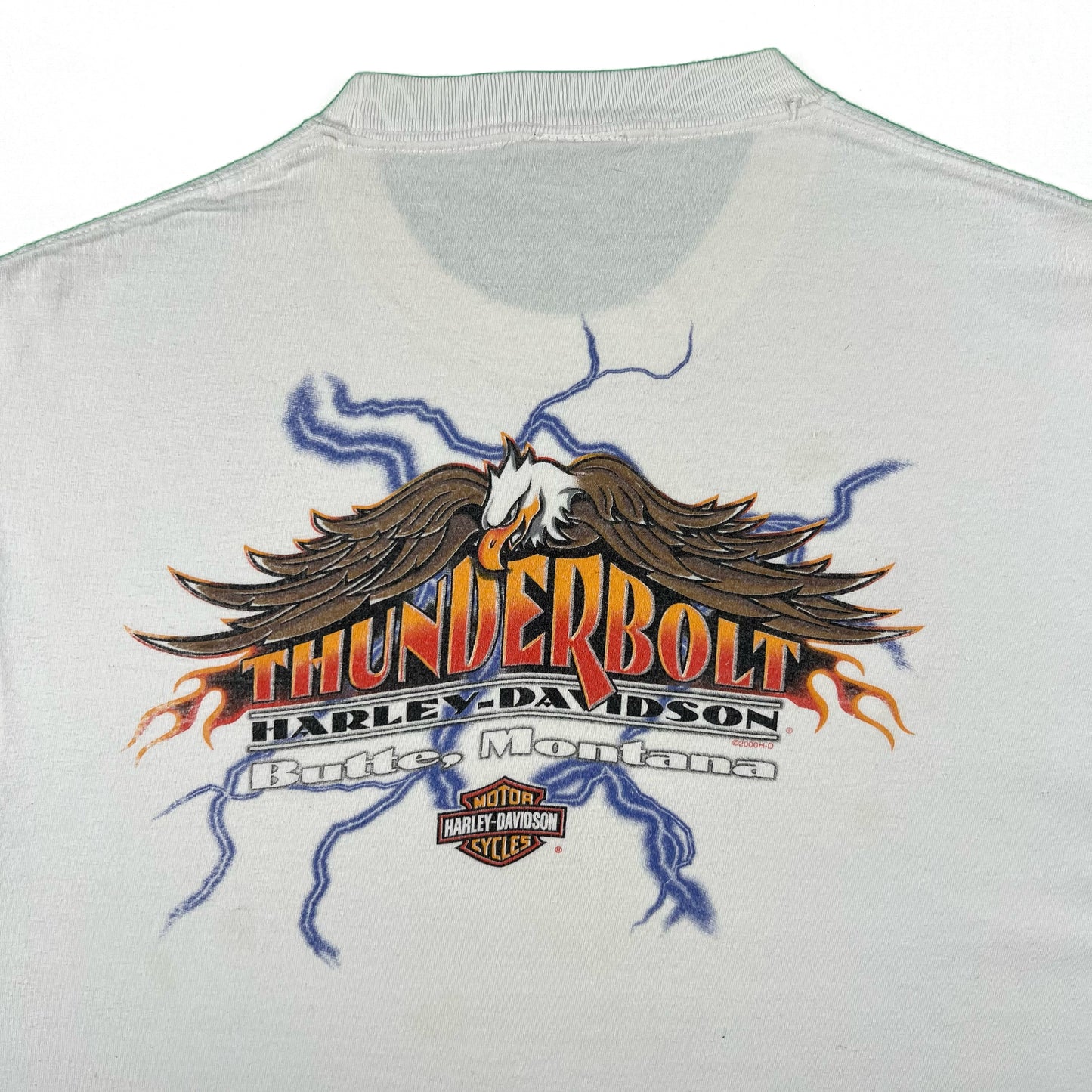 00s Harley Davidson Thunderbolt Bald Eagle Tee- XL